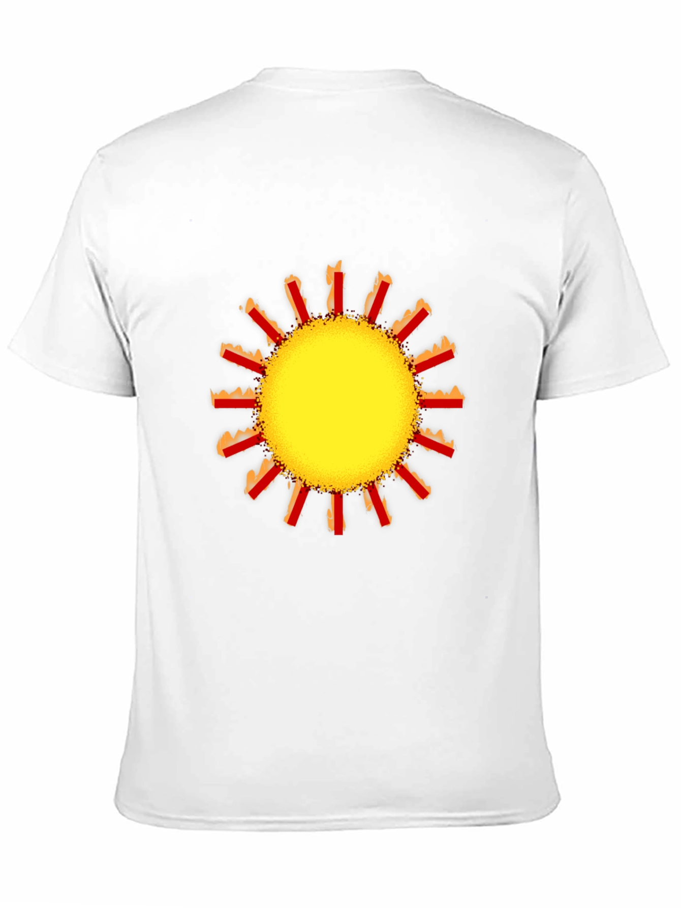 Black Vibrant Sun Graphic Black T-Shirt view 11