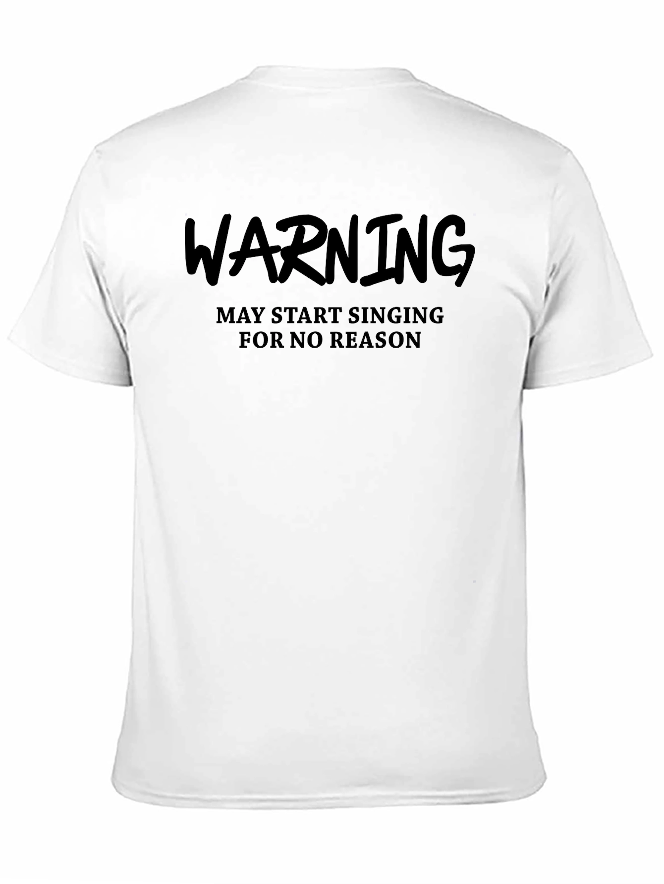 Black Warning May Start Singing Black T-Shirt view 11