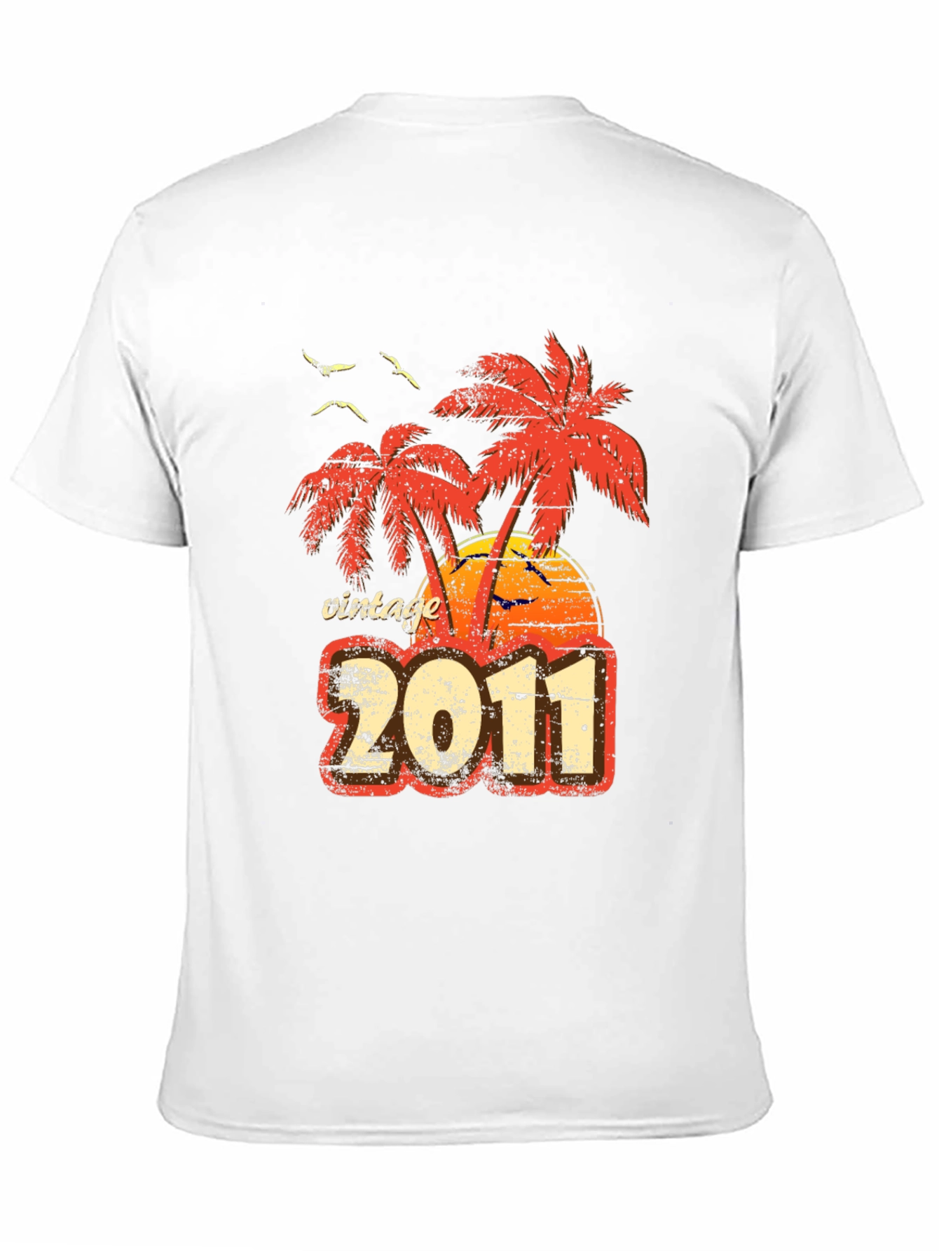 Black Vintage 2011 Palm Tree Graphic Tee view 11