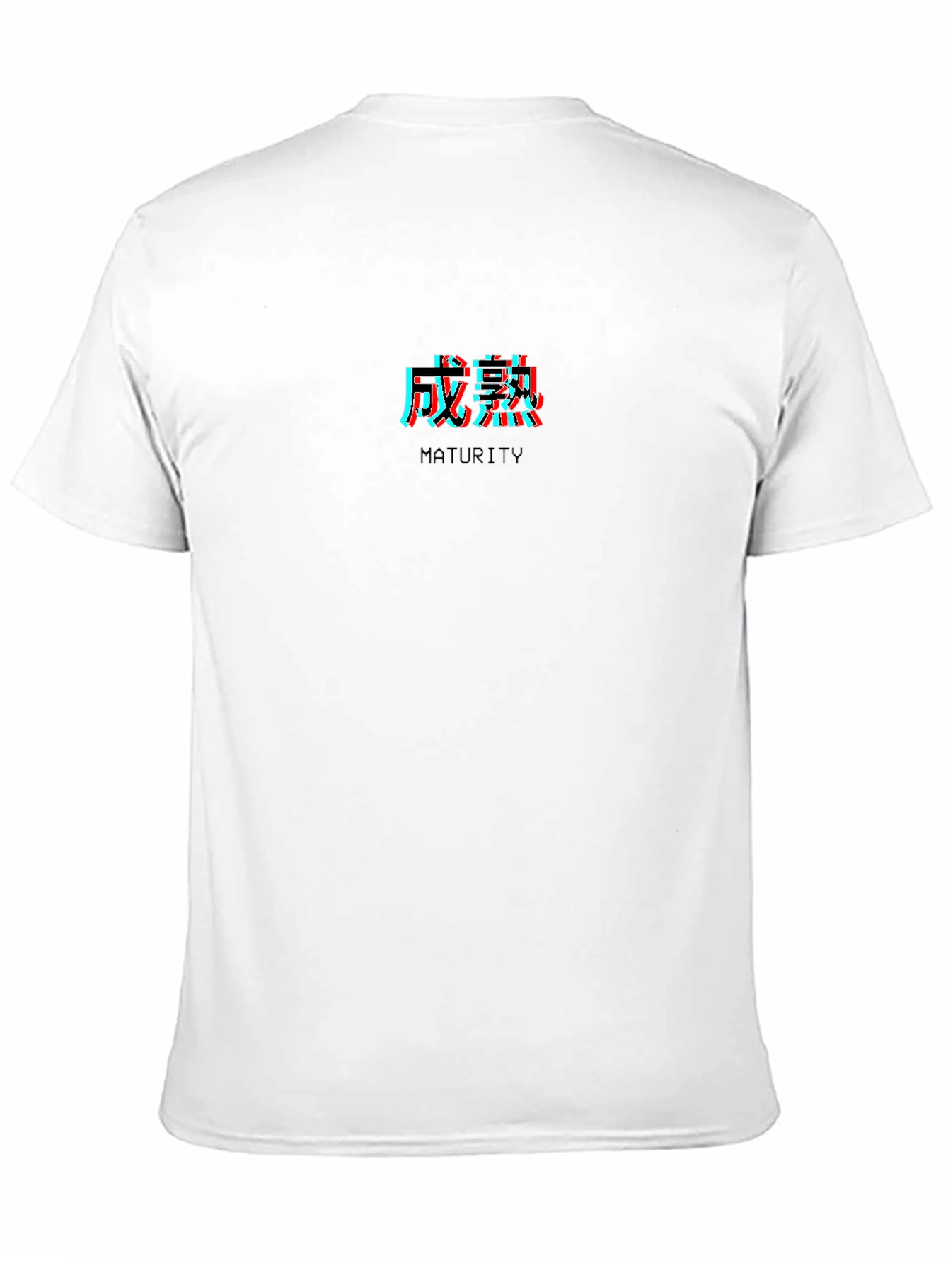 Black Maturity Kanji Glitch Tee - Stylish Black T-Shirt view 11