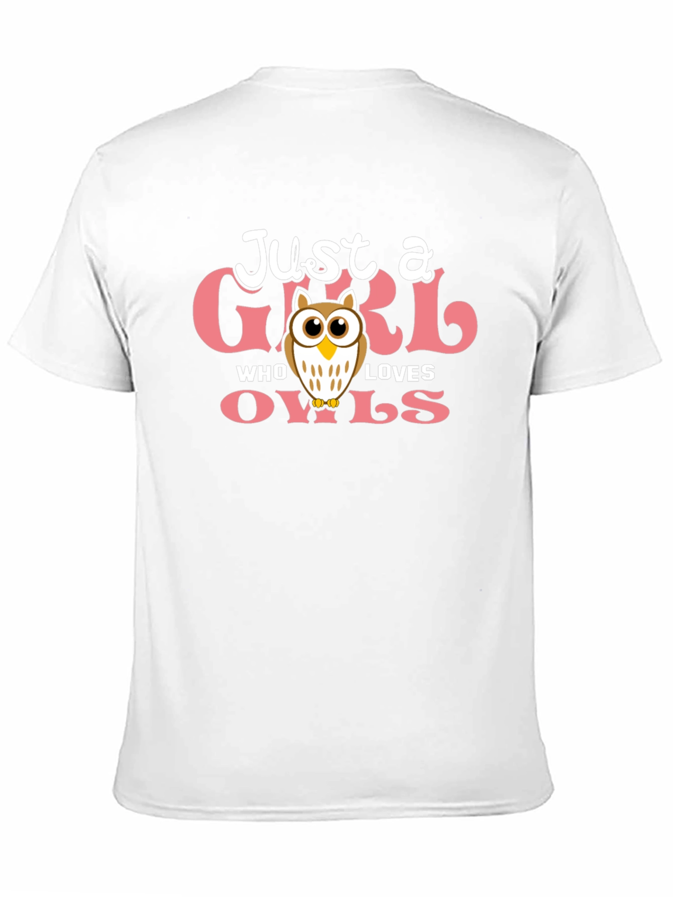Black Just a Girl Who Loves Owls T-Shirt view 11