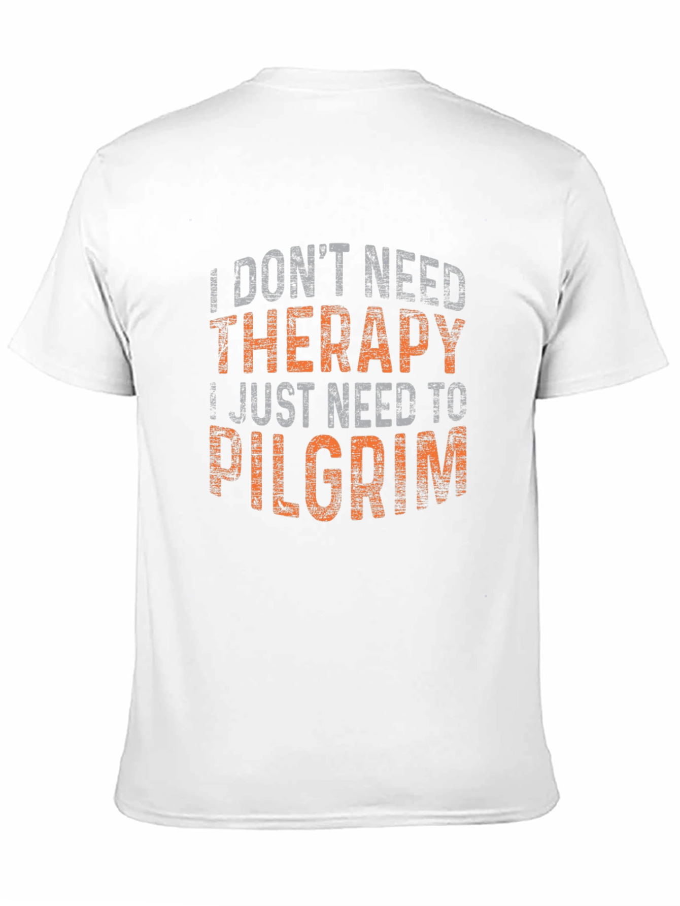 Black Funny Pilgrim T-Shirt: I Don't Need Therapy view 11