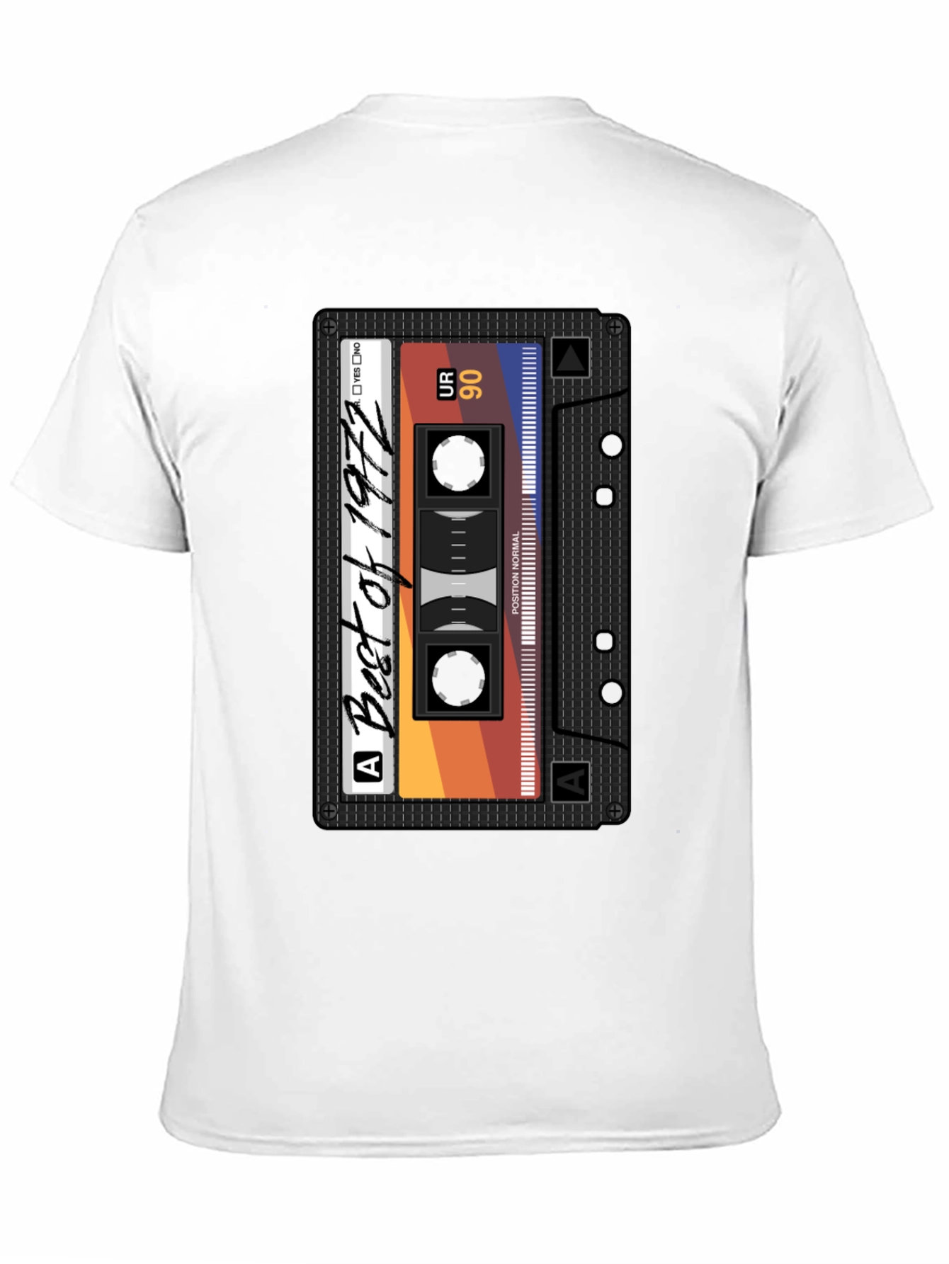 Black Best of 1972 Cassette Tape Graphic T-Shirt view 11