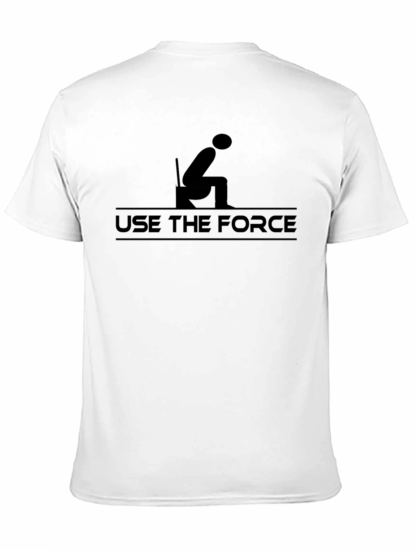 Black Use The Force T-Shirt - Funny Star Wars Inspired Graphic Tee view 11