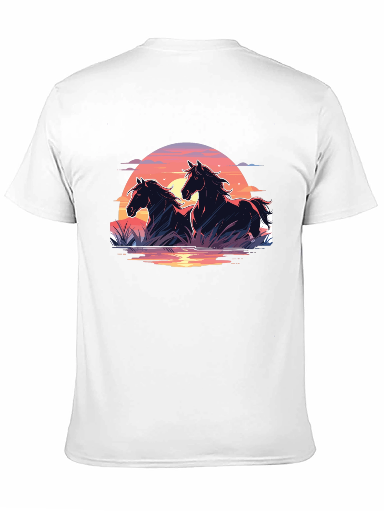 Black Black Horse Sunset Graphic Tee view 11