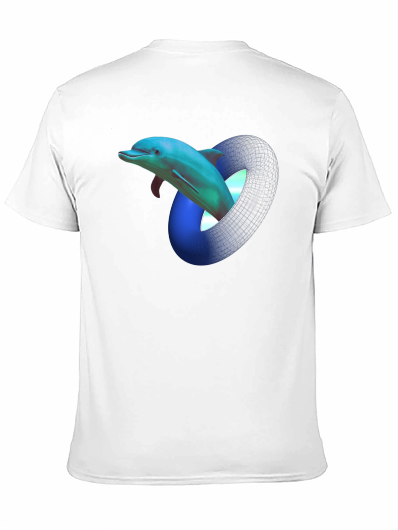 Black Dolphin Mobius Strip Graphic Black T-Shirt view 11