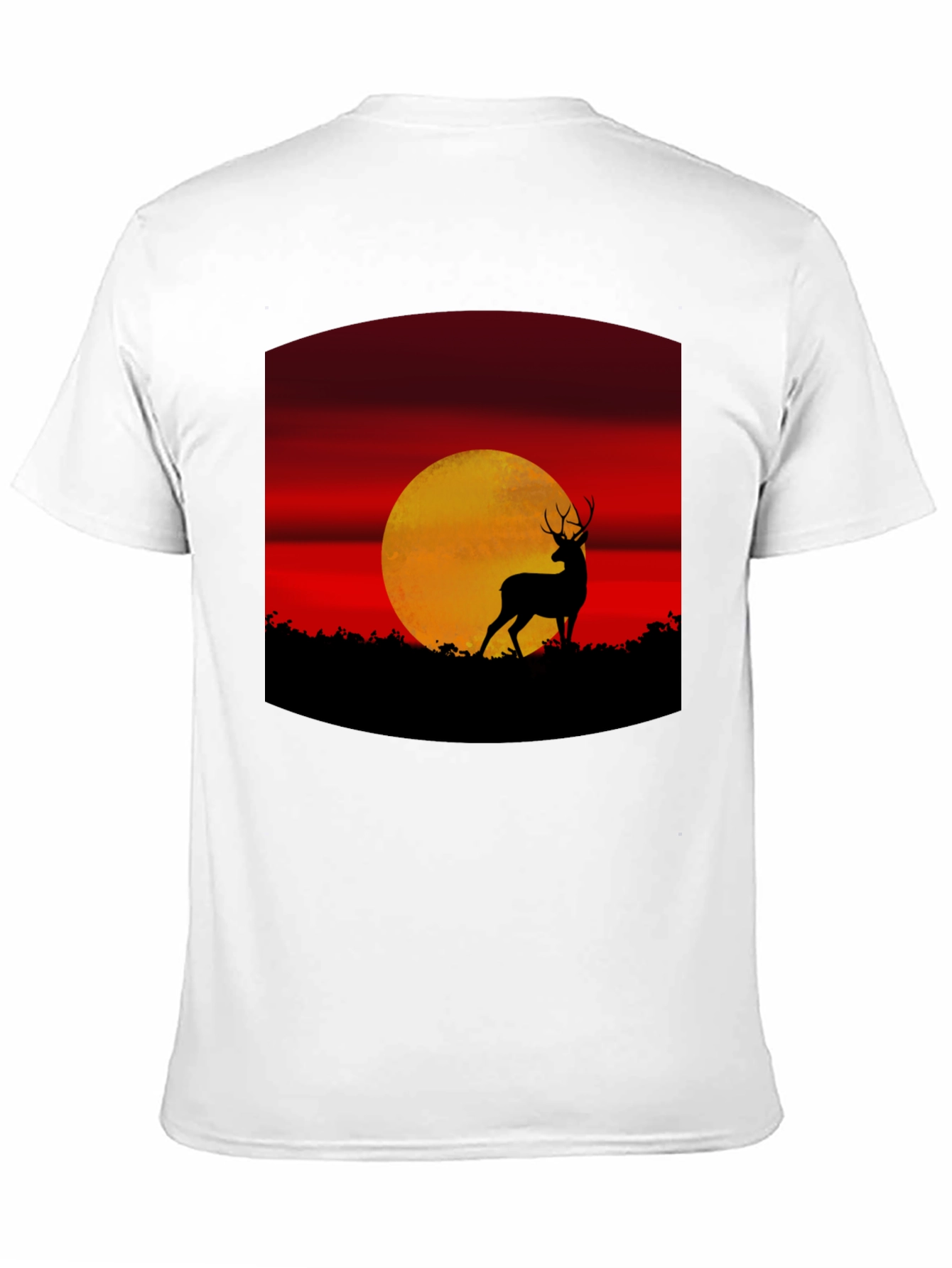 Black Deer Sunset Graphic Tee - Nature Inspired T-Shirt view 11
