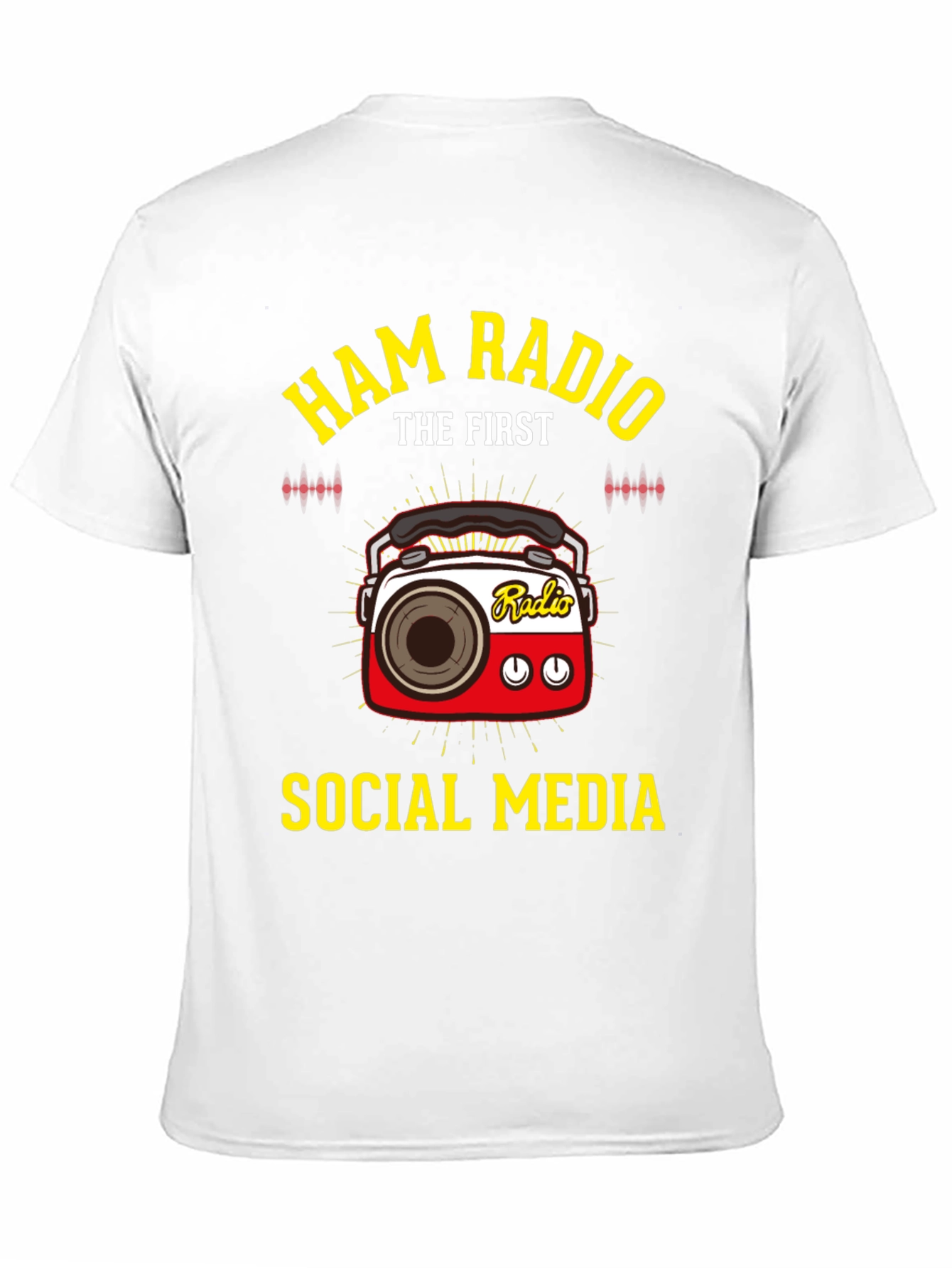 Black Ham Radio The First Social Media T-Shirt view 11