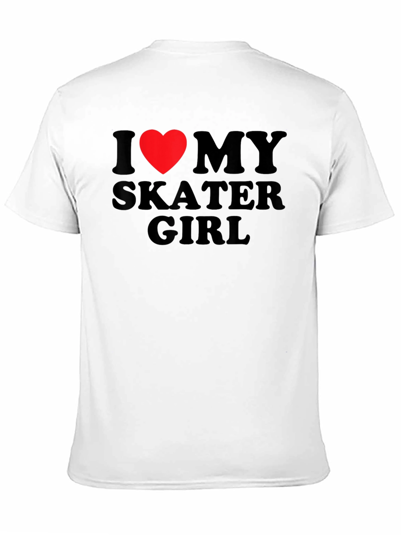 Black I Heart My Skater Girl T-Shirt - Black Cotton Tee view 11