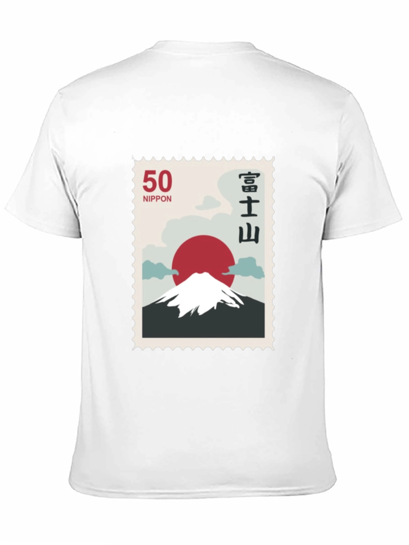 Black Japanese Mount Fuji Stamp T-Shirt view 11