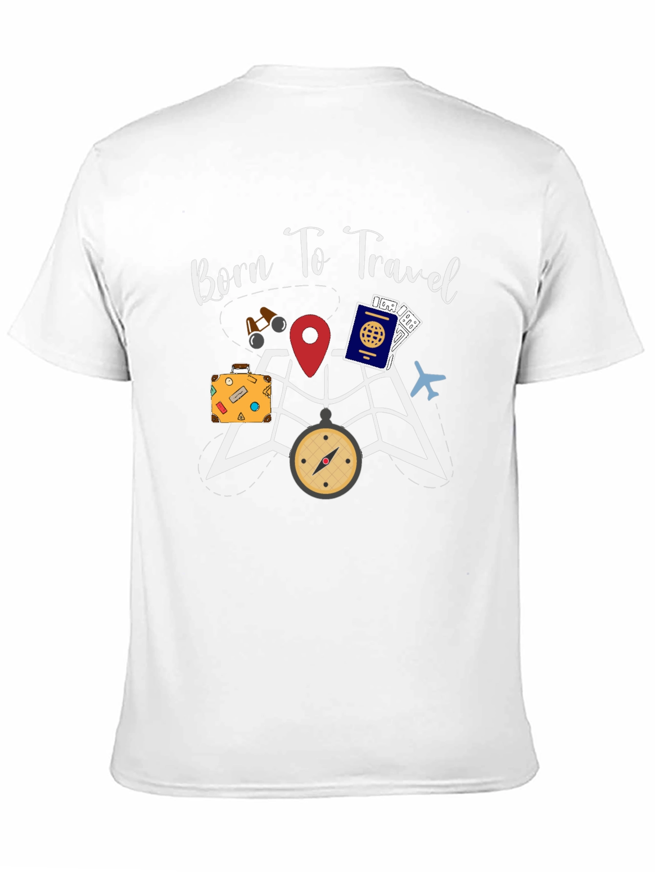 Black Born To Travel T-Shirt - Adventure Awaits! view 11
