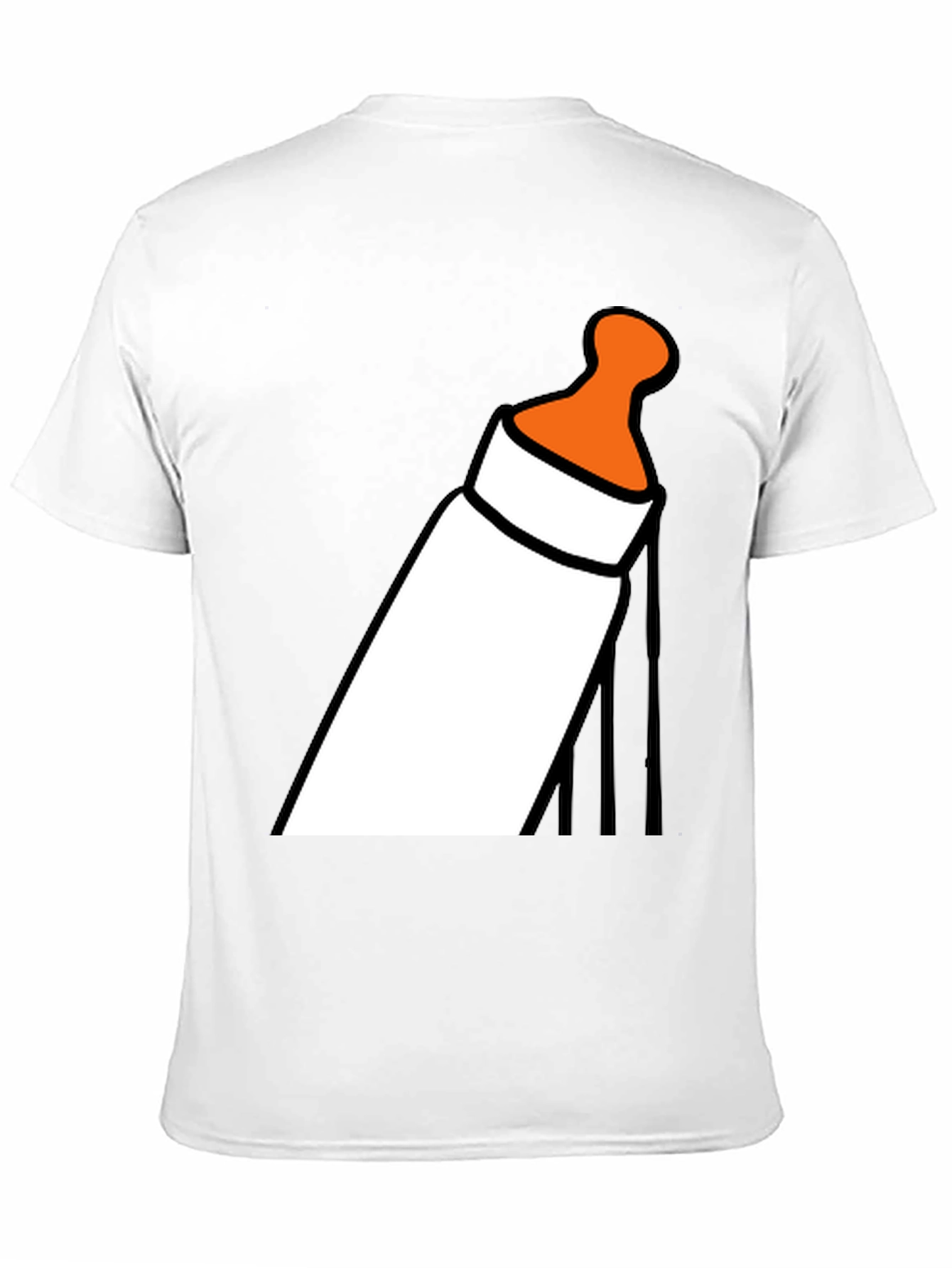 Black Baby Bottle Graphic T-Shirt - Funny Novelty Tee view 11