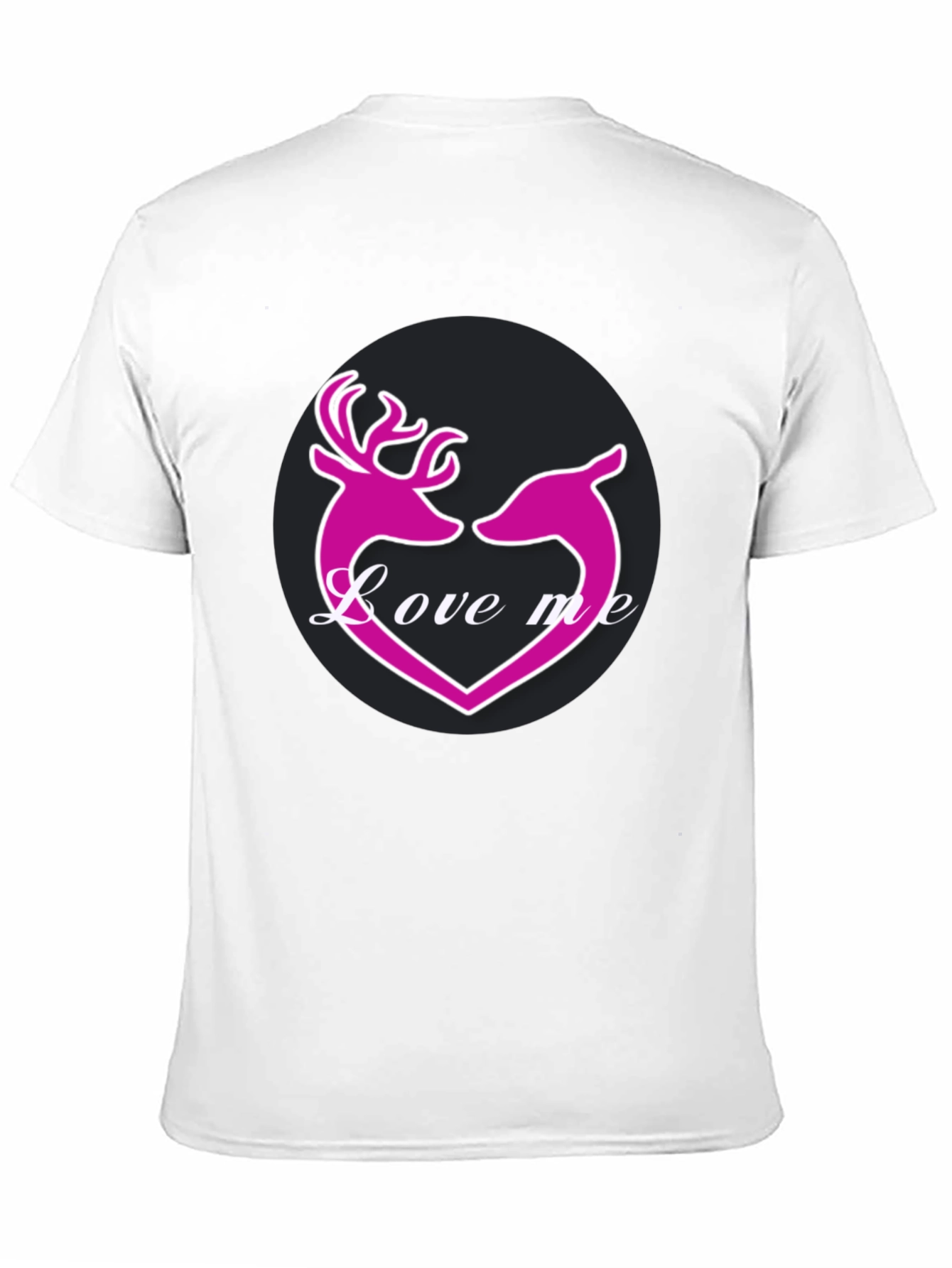 Black Love Me Deer Heart Graphic T-Shirt view 11