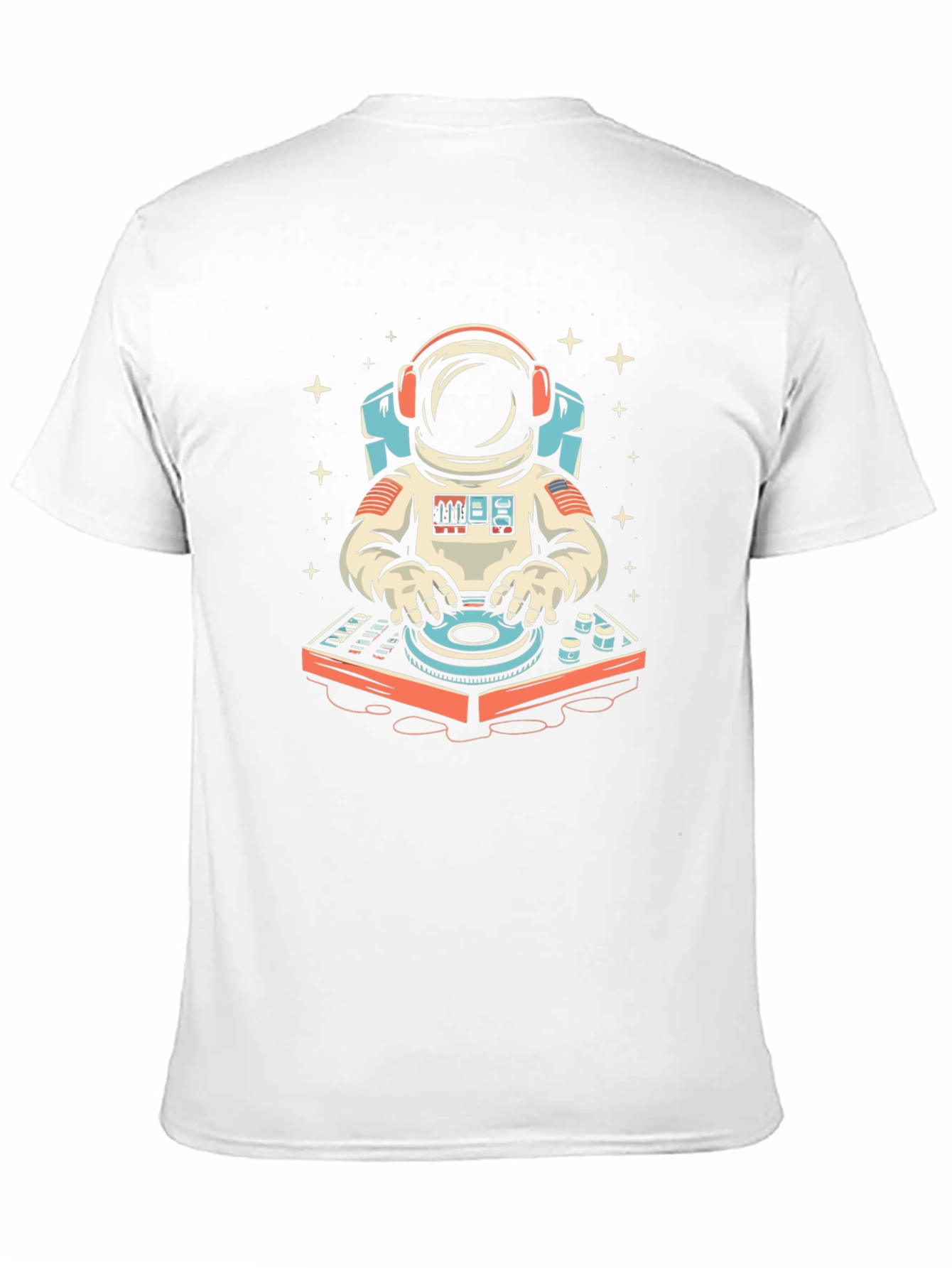 Black Astronaut DJ Graphic Tee - Space Music Lover T-Shirt view 11