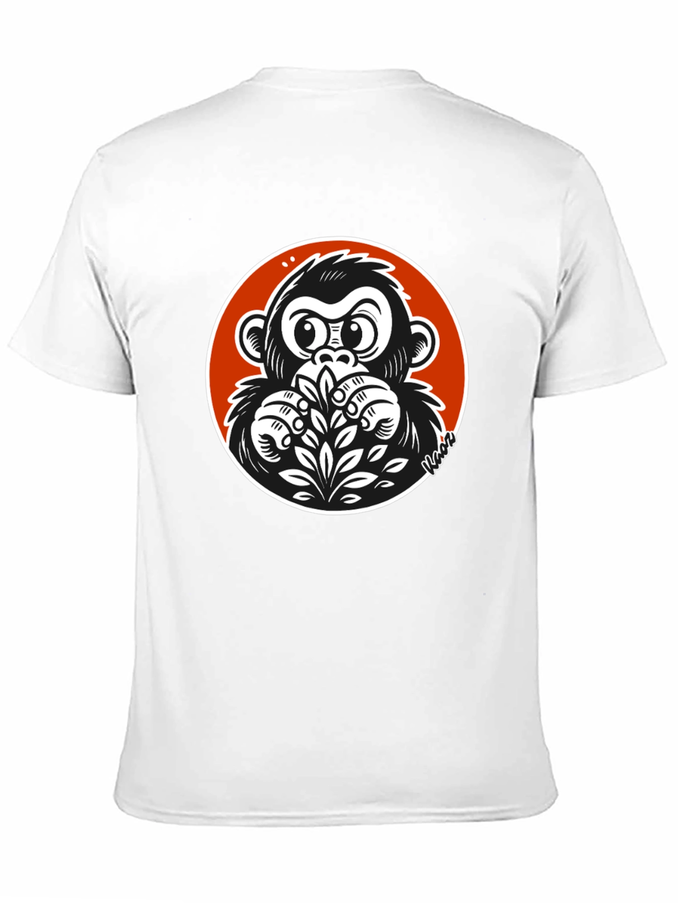 Black Cool Gorilla Graphic Tee - Black Cotton T-Shirt view 11
