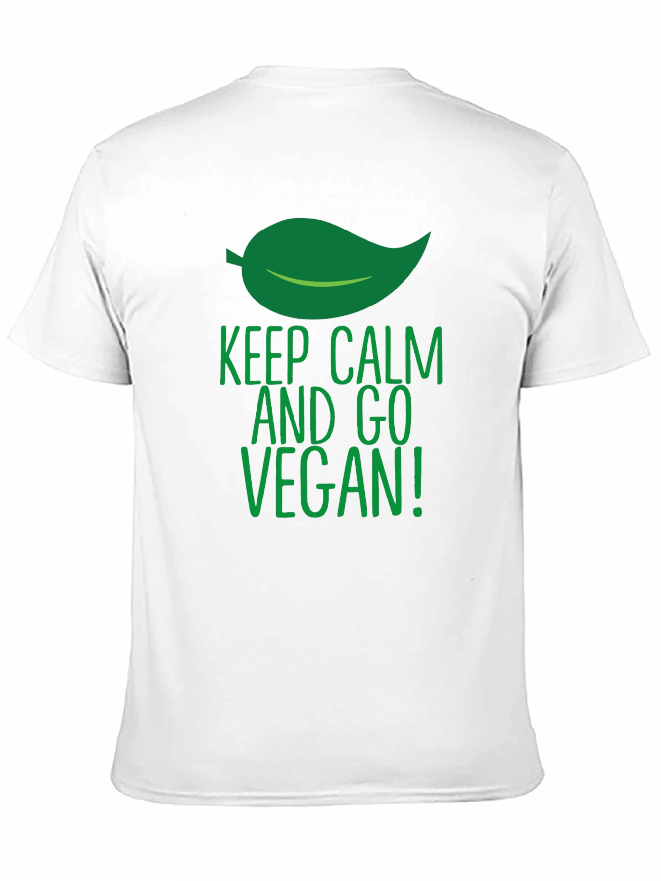 Black Keep Calm and Go Vegan T-Shirt - Black, Short Sleeve view 11