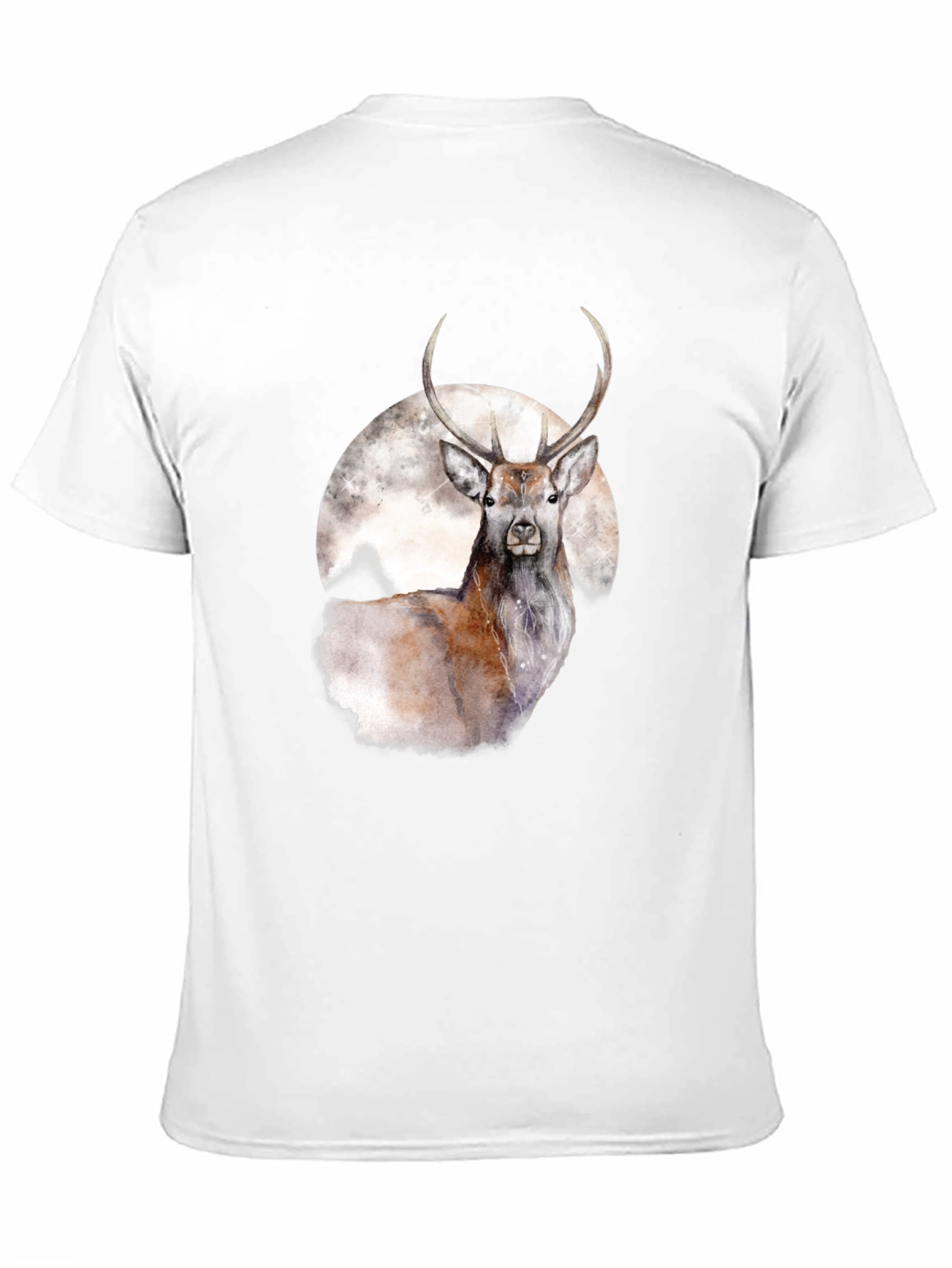 Black Deer and Moon Graphic Tee - Stylish Black T-Shirt view 11