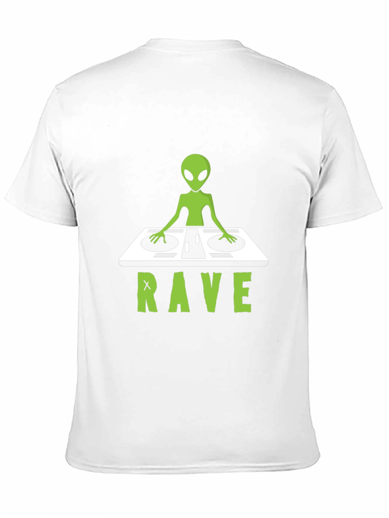 Black Alien DJ Rave T-Shirt - Unique Graphic Tee view 11