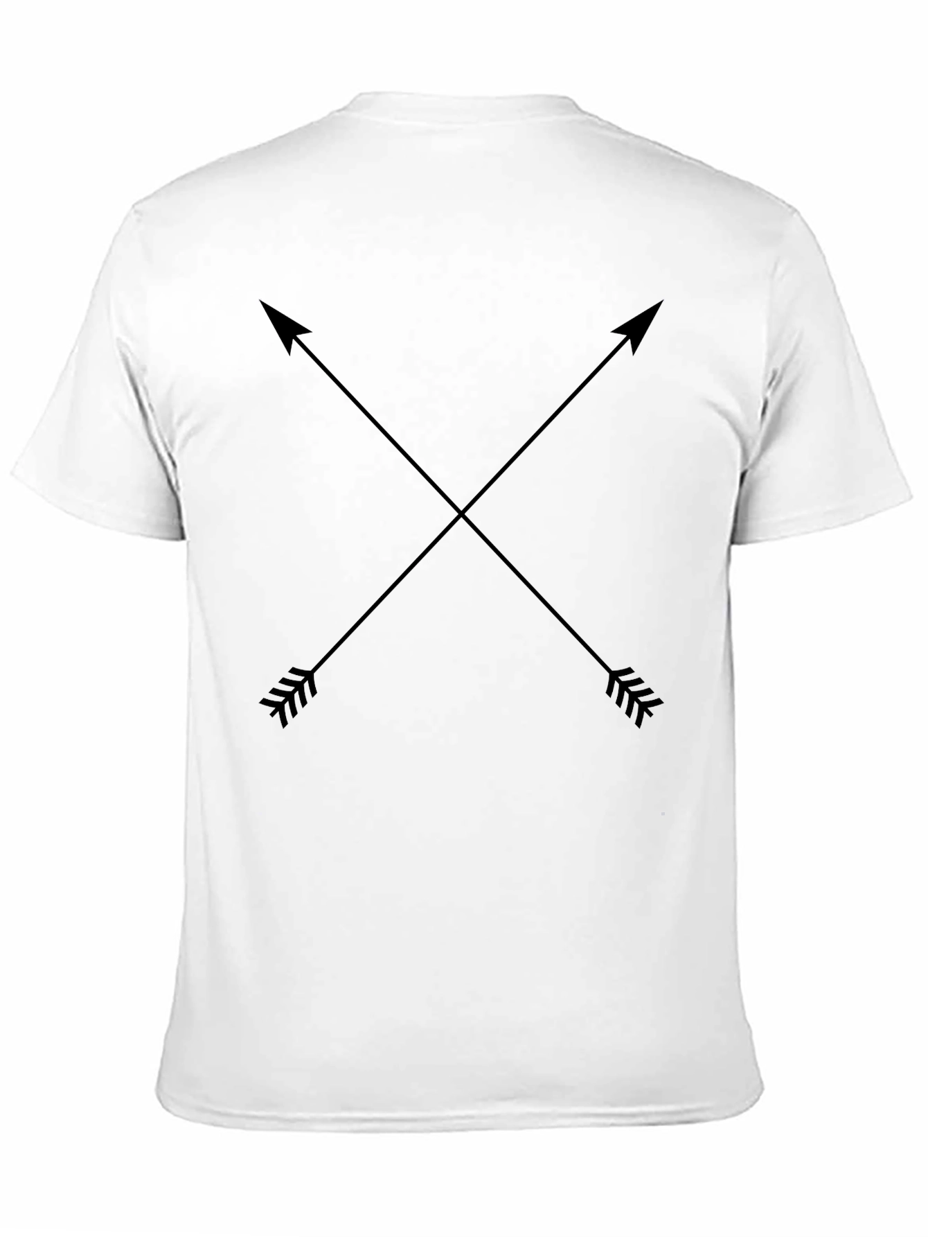 Black Crossed Arrows Graphic Tee - Casual Black T-Shirt view 11