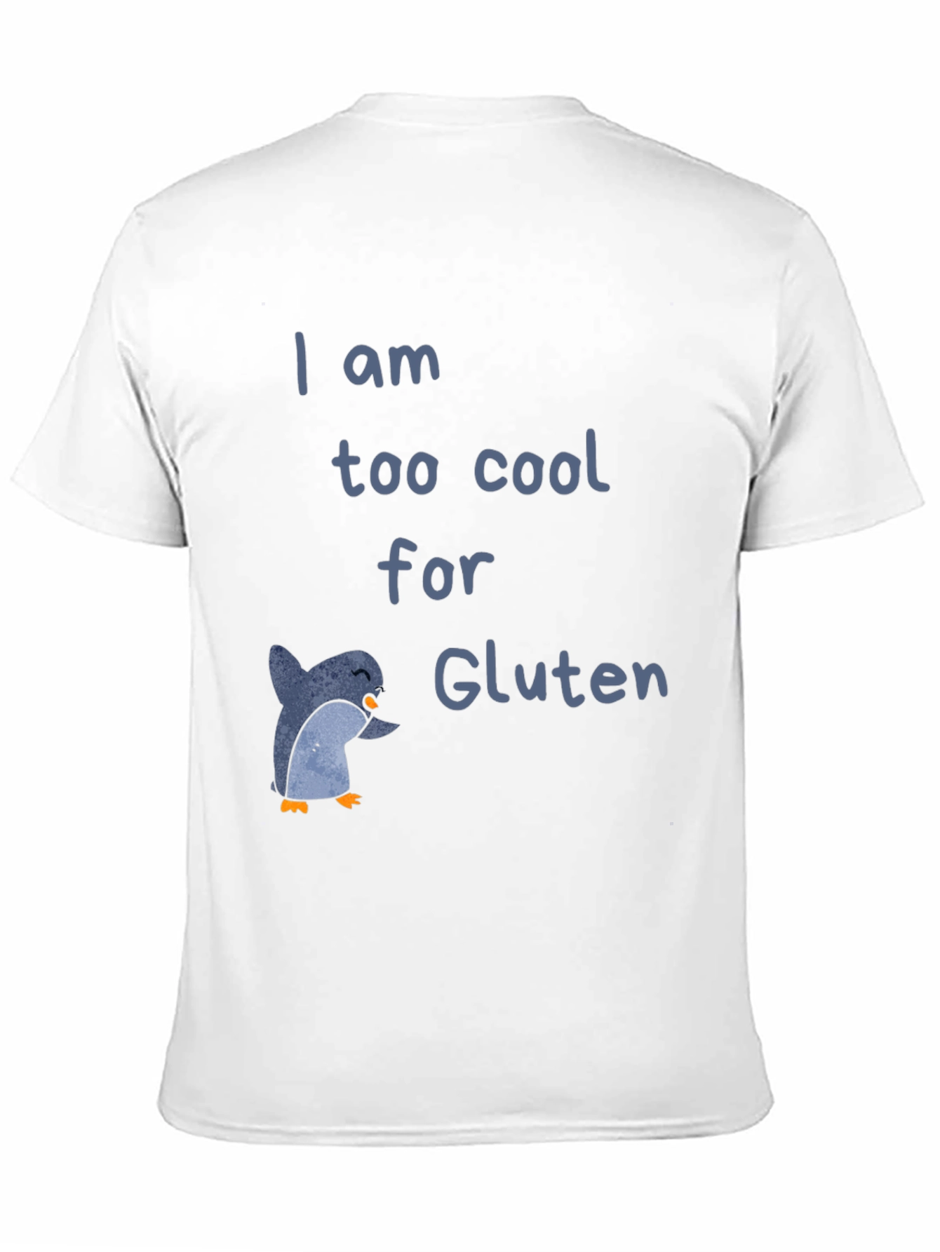 Black Cool Penguin Gluten-Free T-Shirt view 11