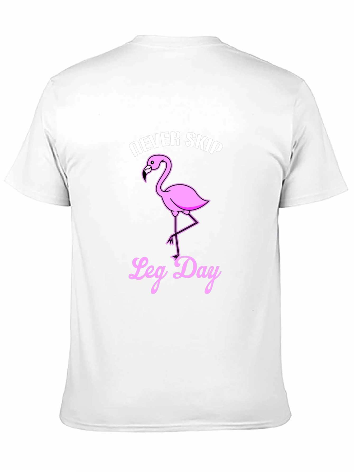 Black Never Skip Leg Day Flamingo Graphic T-Shirt view 11