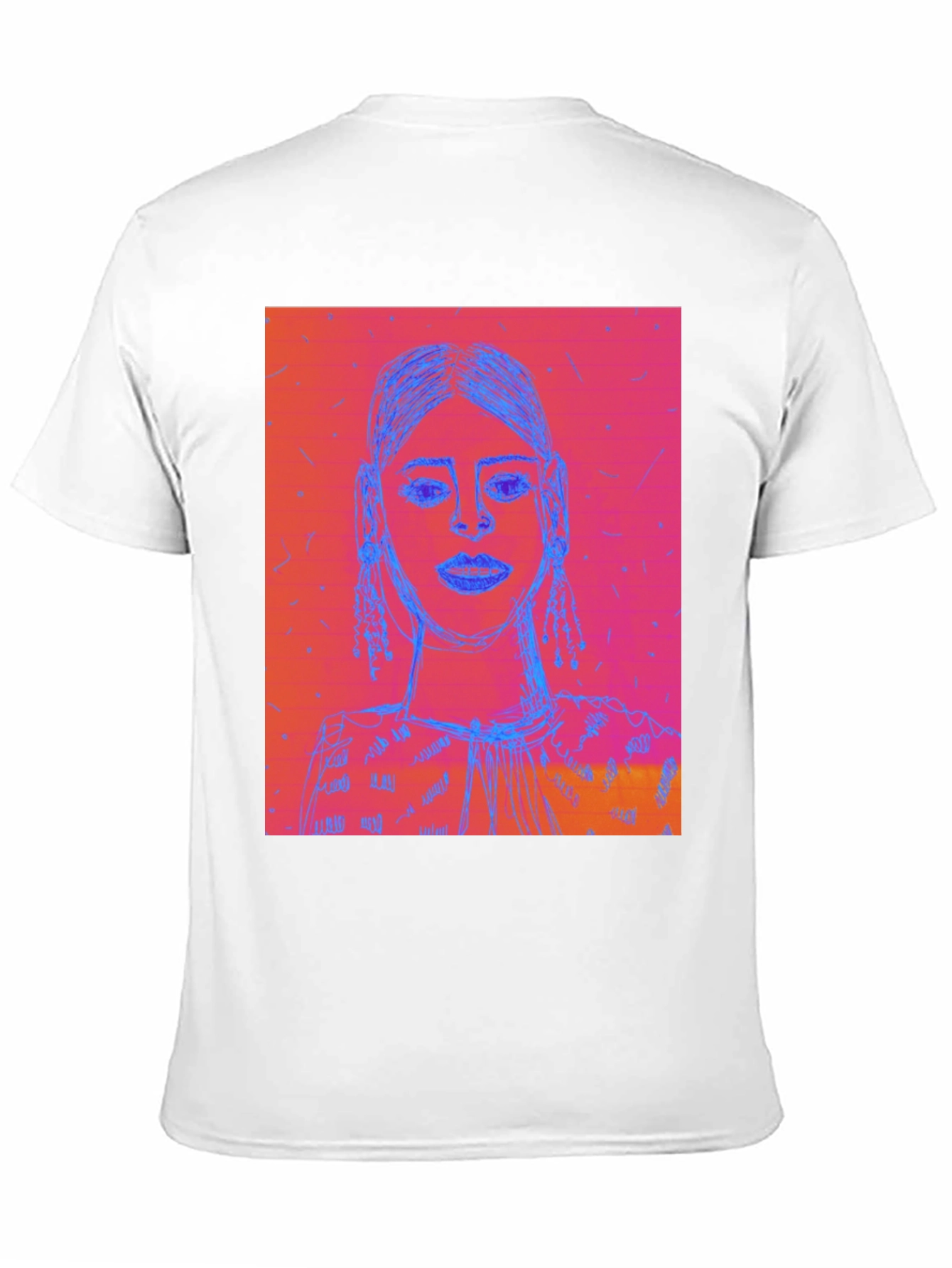 Black Abstract Portrait Graphic Tee - Modern Streetwear Style view 11