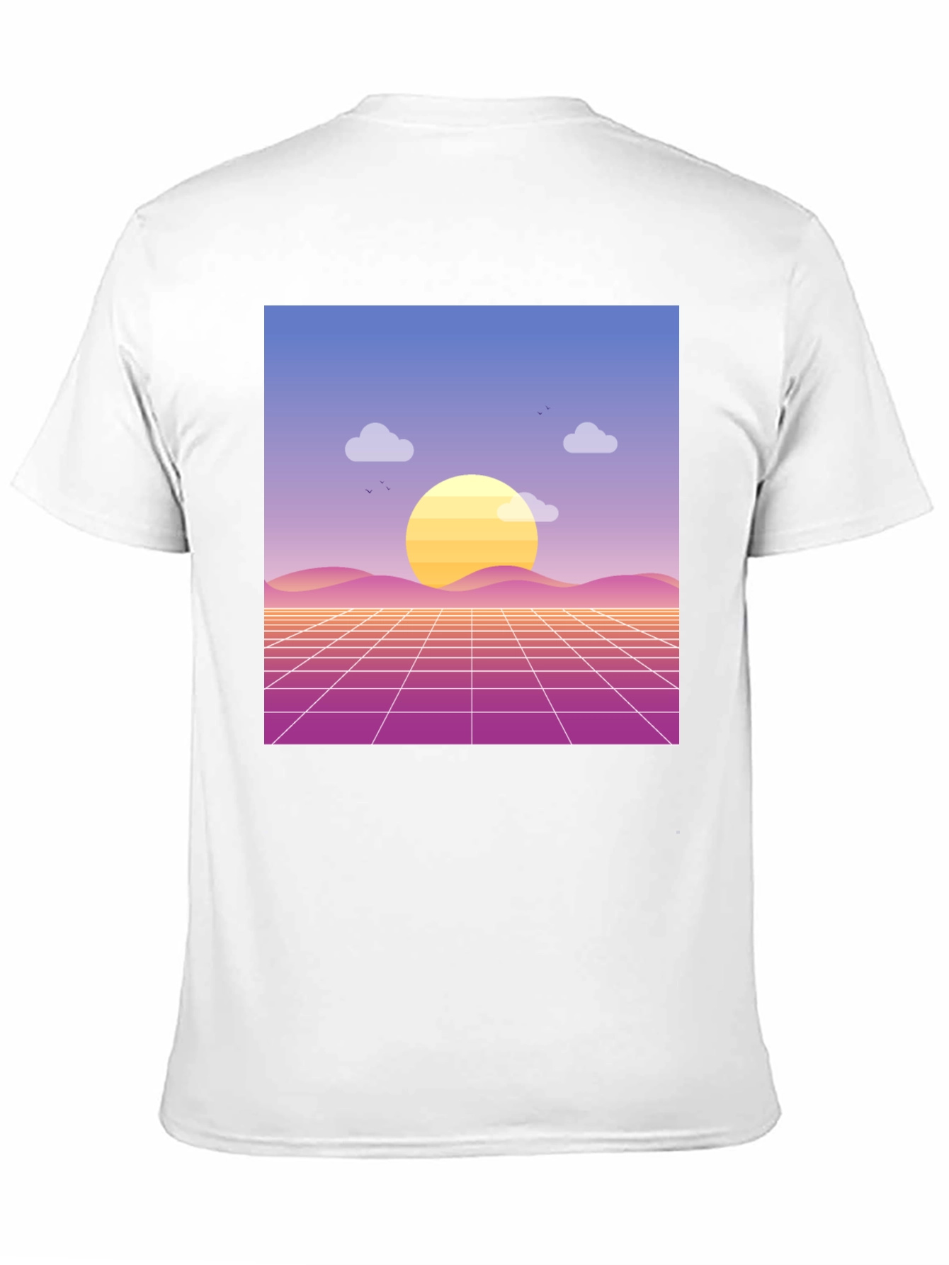 Black Retro Sunset Graphic Tee - Black Cotton Blend view 11