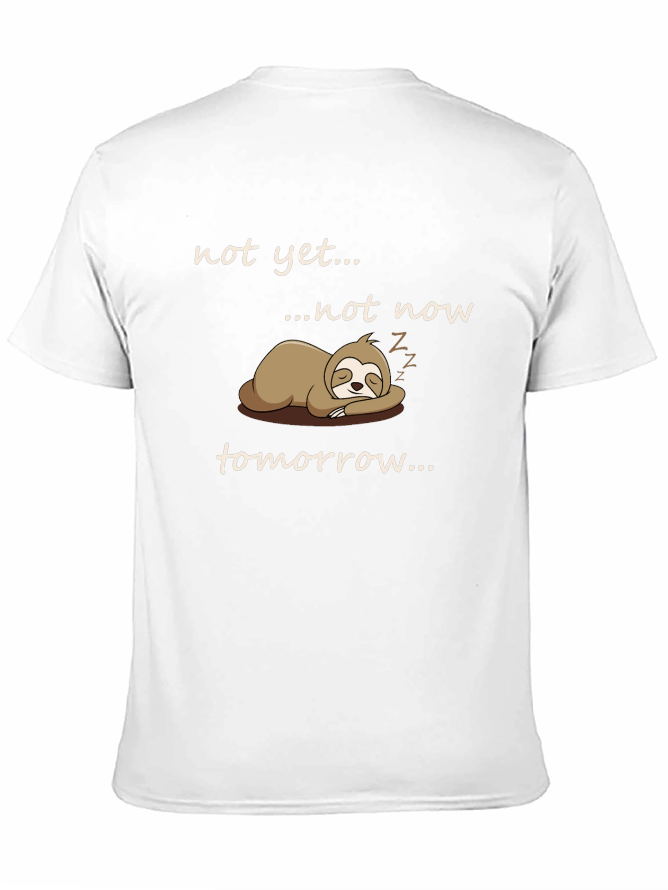 Black Sloth Graphic T-Shirt - "Not Yet... Tomorrow" view 11