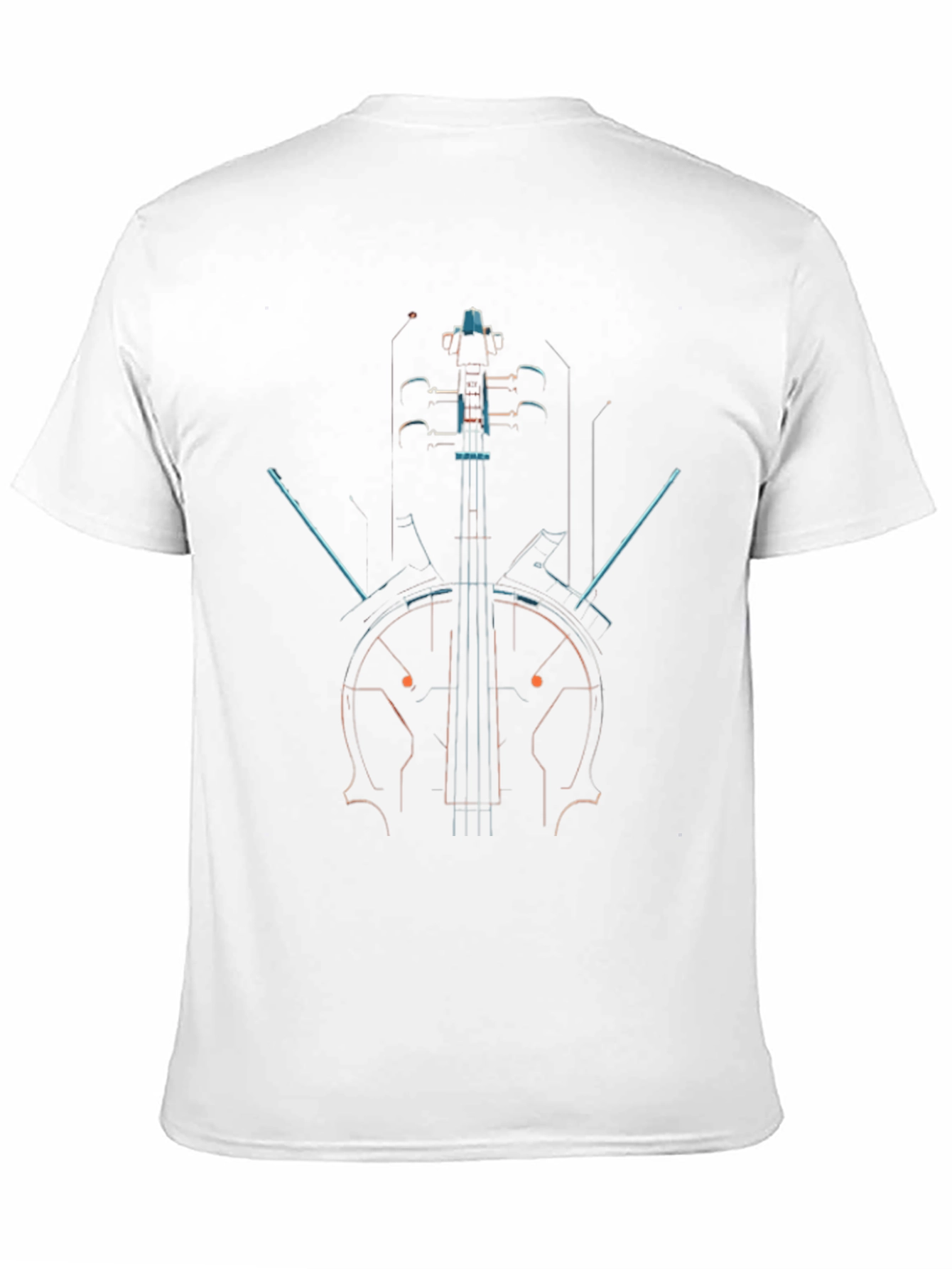 Black Abstract Cello Graphic Black T-Shirt view 11
