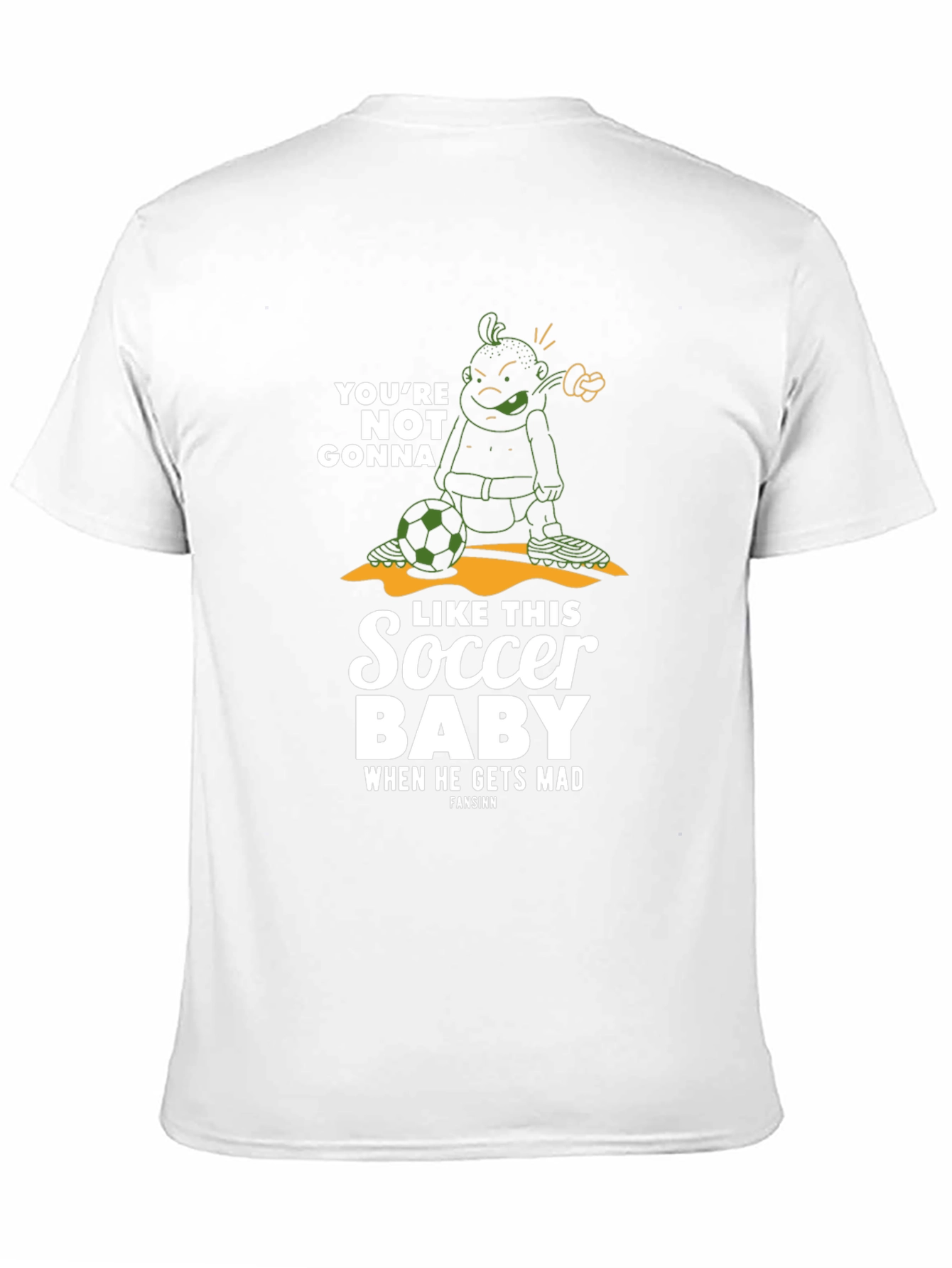 Black Funny Soccer Baby Graphic T-Shirt view 11