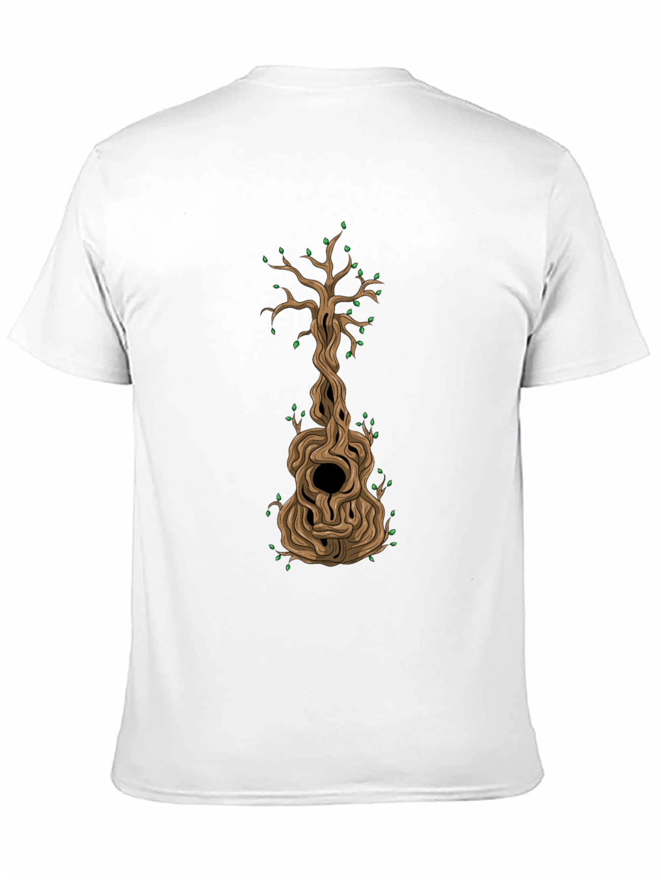 Black Guitar Tree Graphic T-Shirt - Unique Design view 11