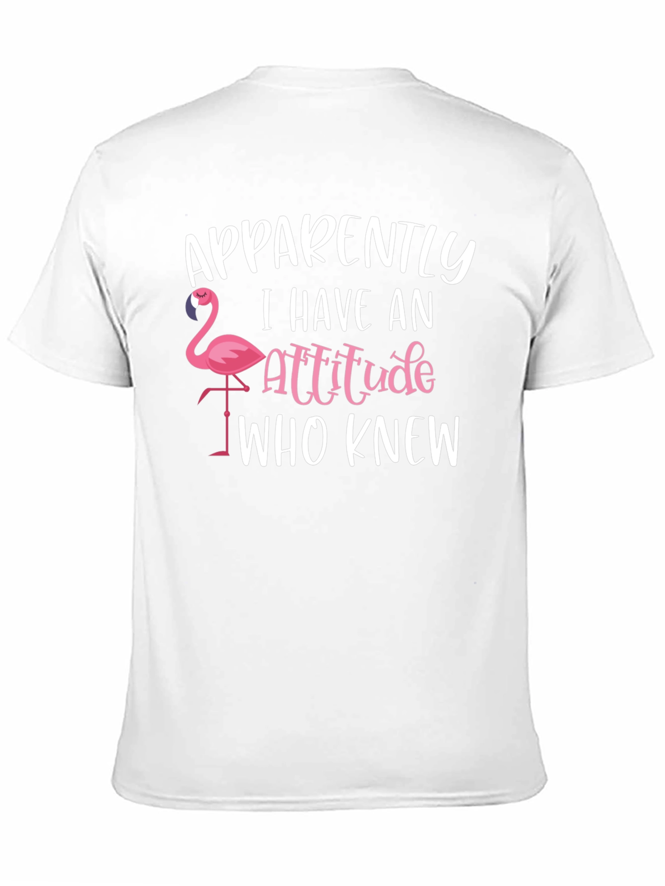 Black Funny Flamingo Attitude T-Shirt view 11