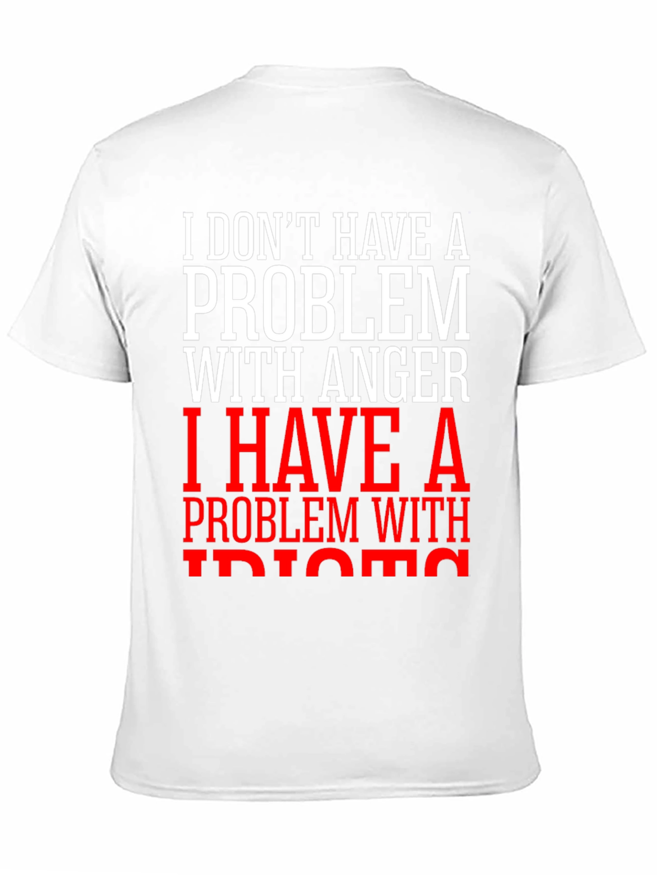 Black Funny Anger Problem Graphic T-Shirt view 11