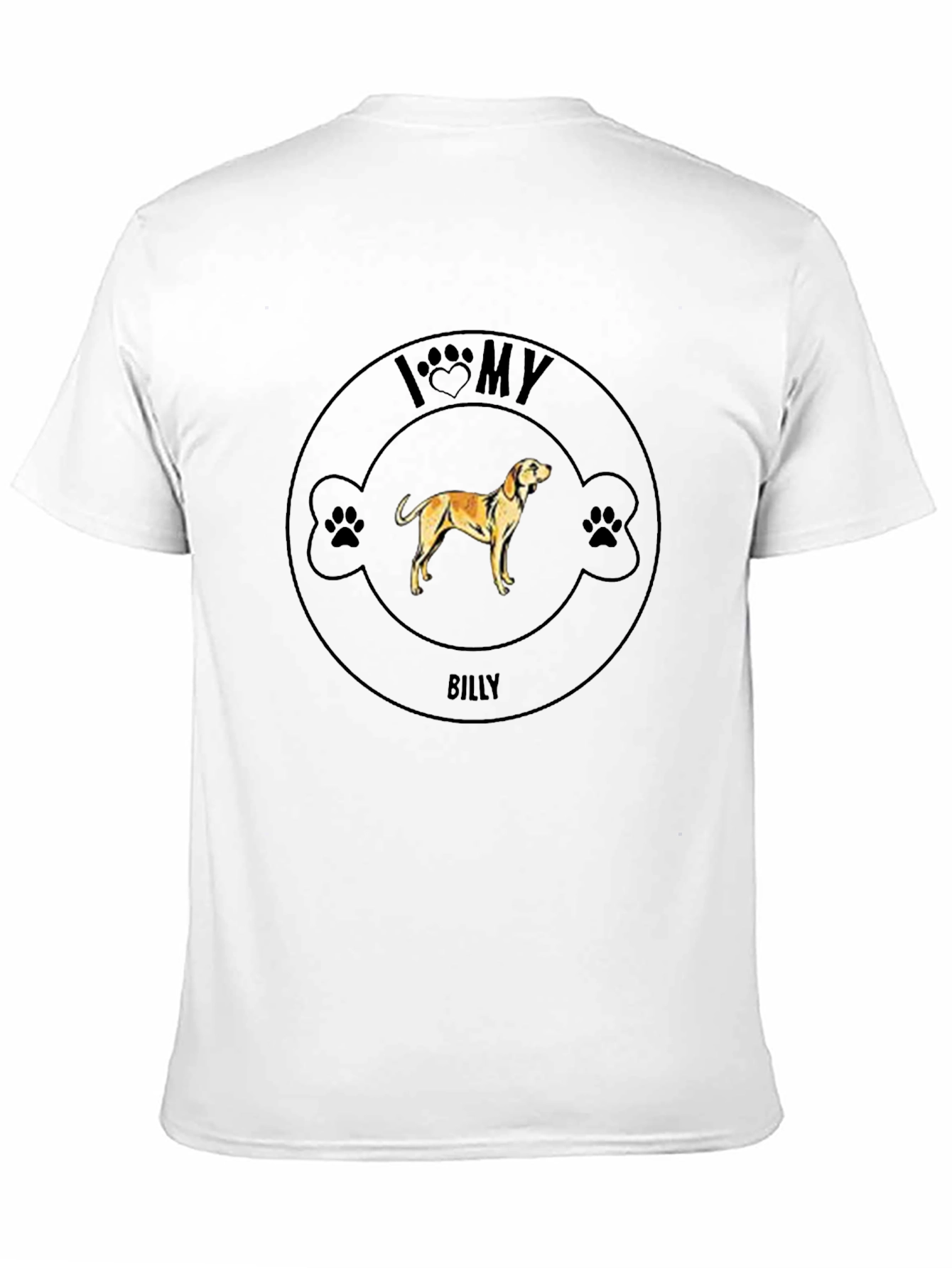 Black I Love My Billy Dog T-Shirt view 11