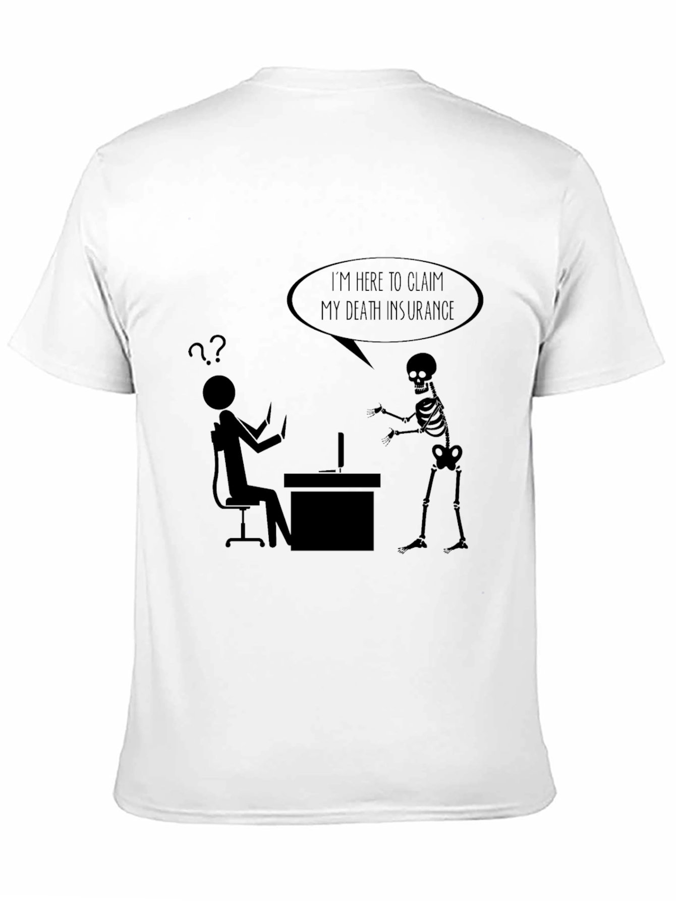 Black Claim My Death Insurance T-Shirt view 11