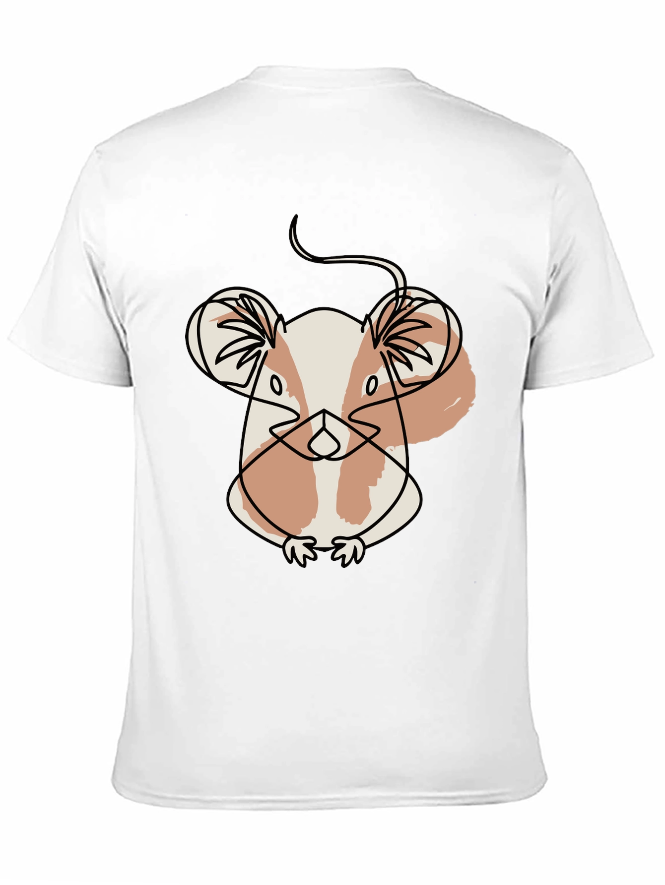 Black Abstract Hamster Graphic Tee view 11