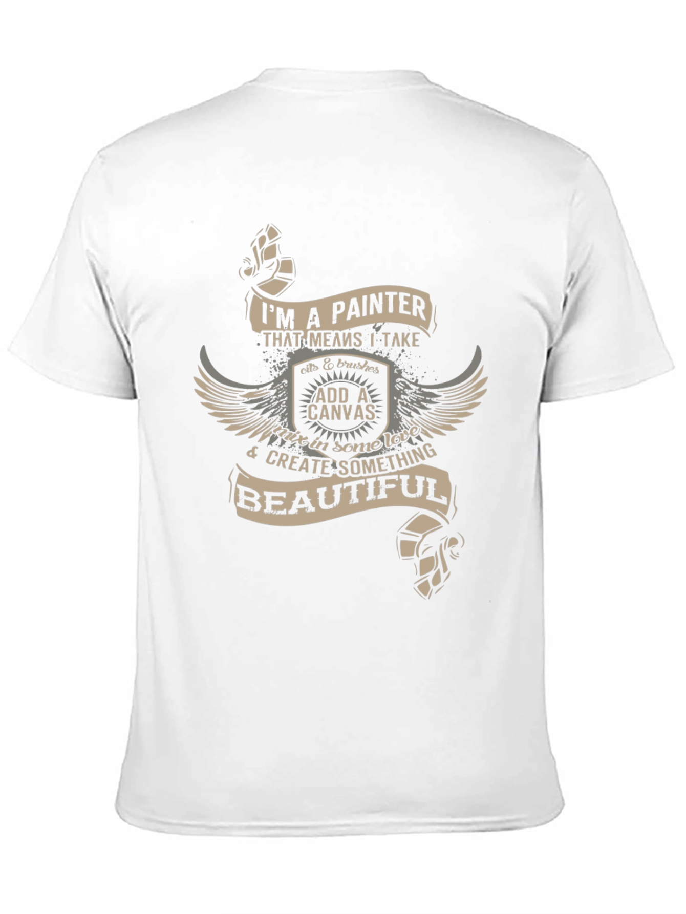 Black Painter T-Shirt - I'm A Painter Design view 11