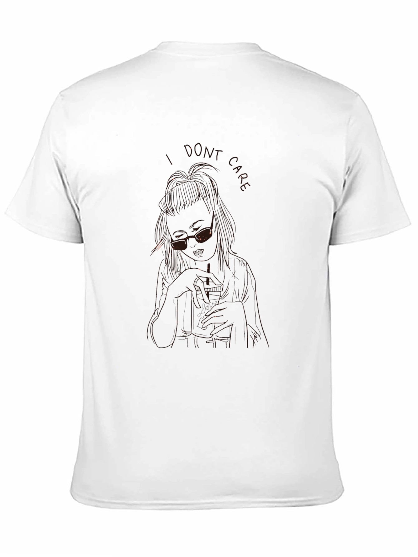 Black Abstract Graphic Black T-Shirt view 11