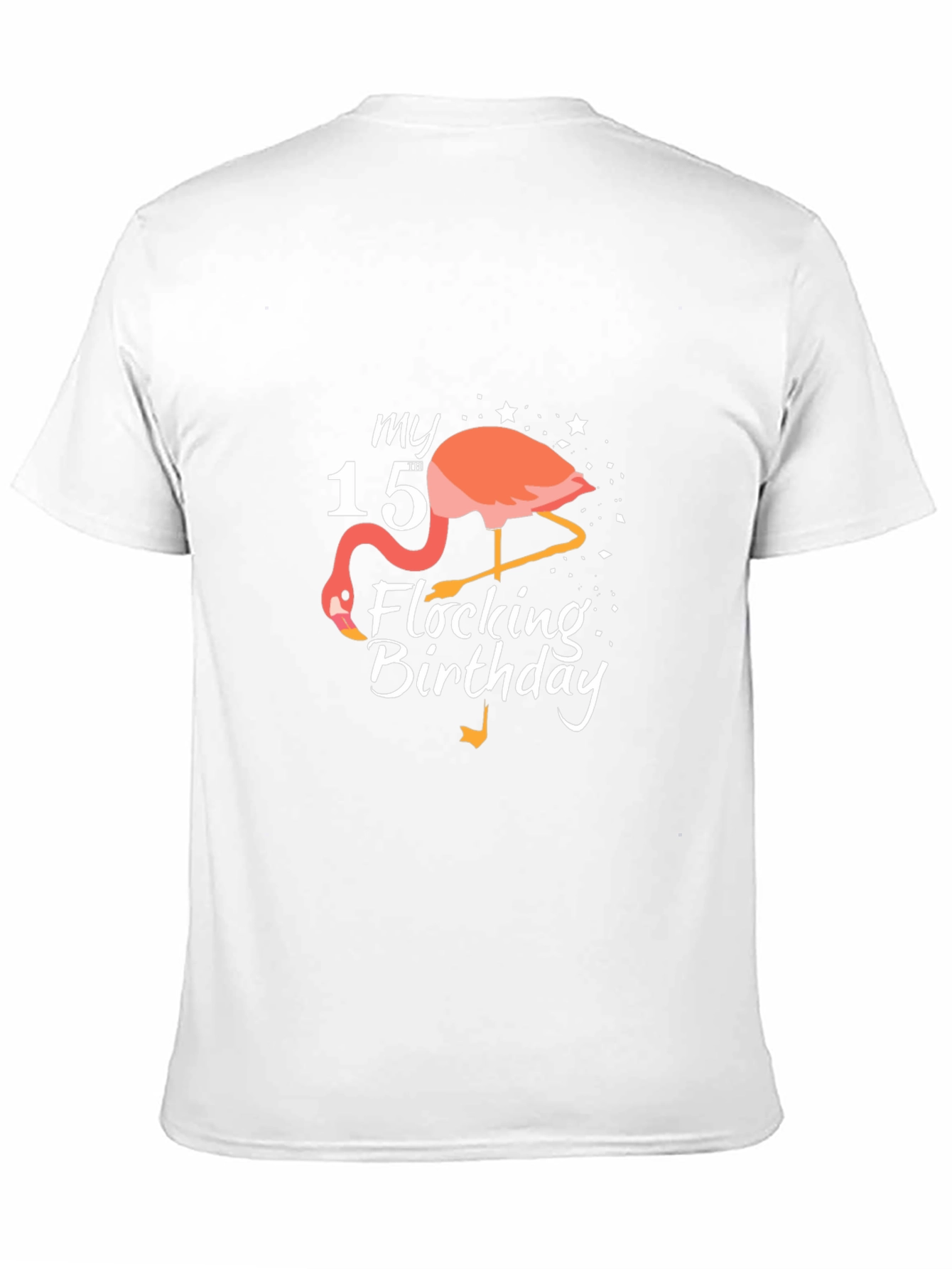 Black My 15th Flocking Birthday T-Shirt Flamingo view 11