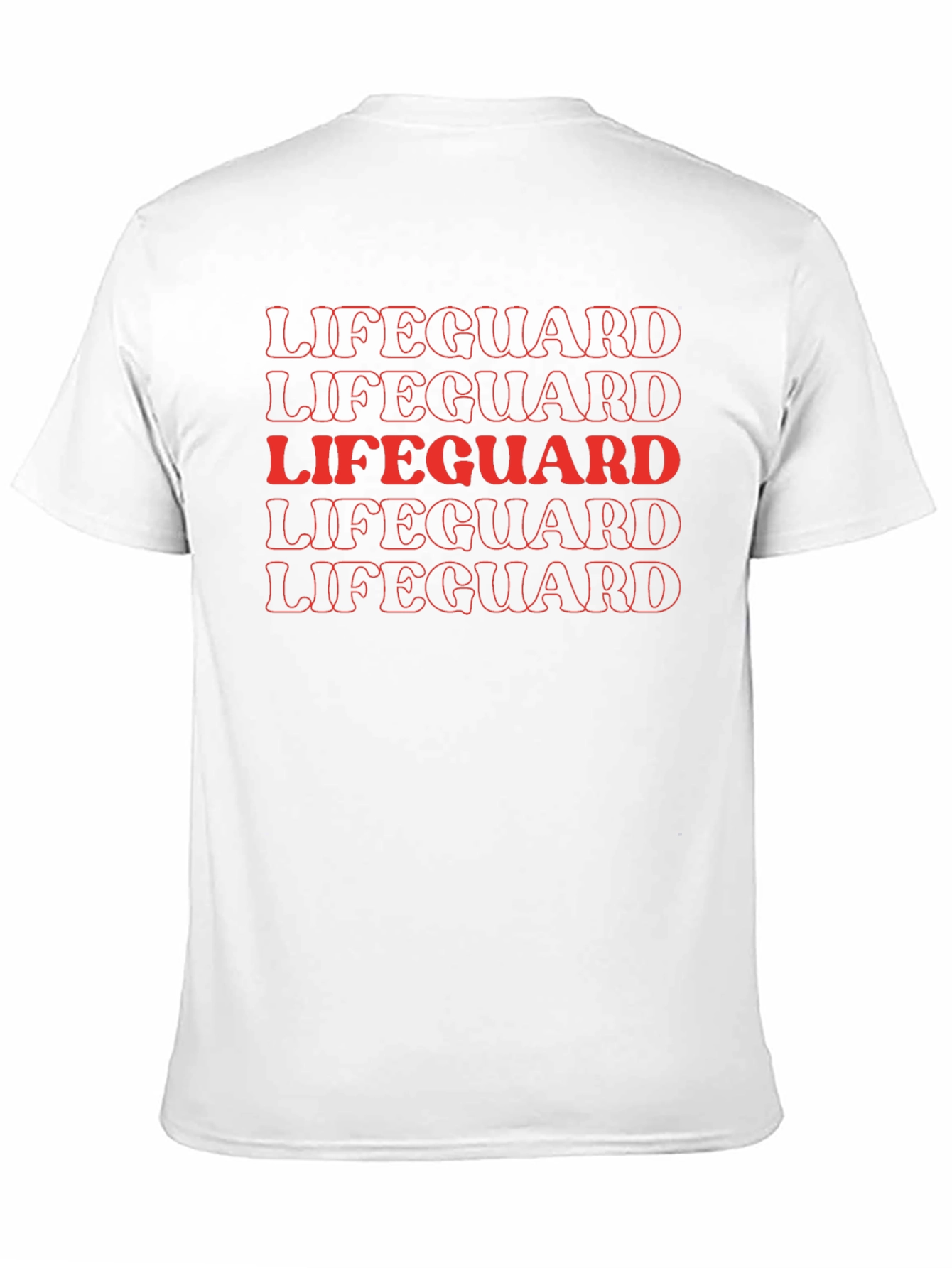 Black Lifeguard Tee - Retro Text Design view 11