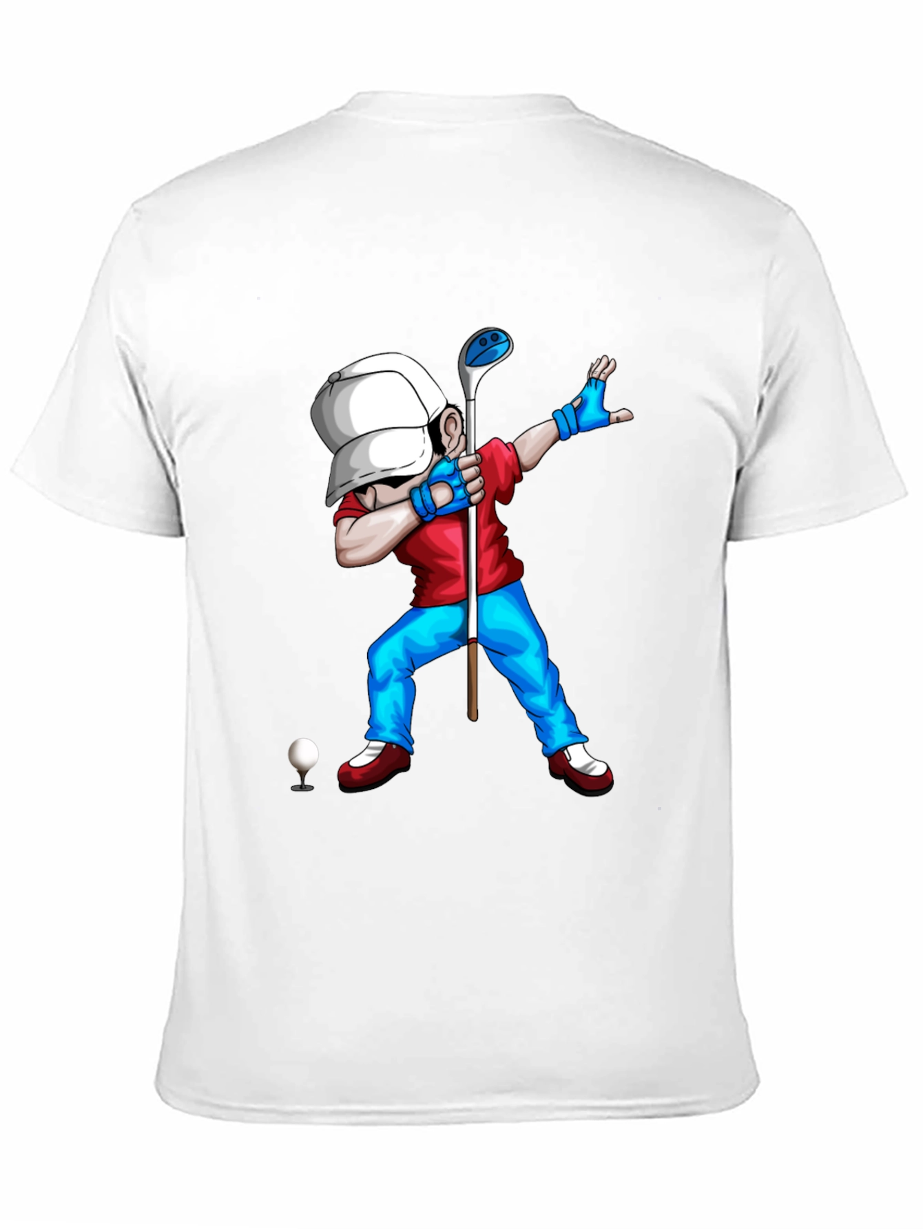 Black Golf Dabbing Cartoon Graphic Tee view 11