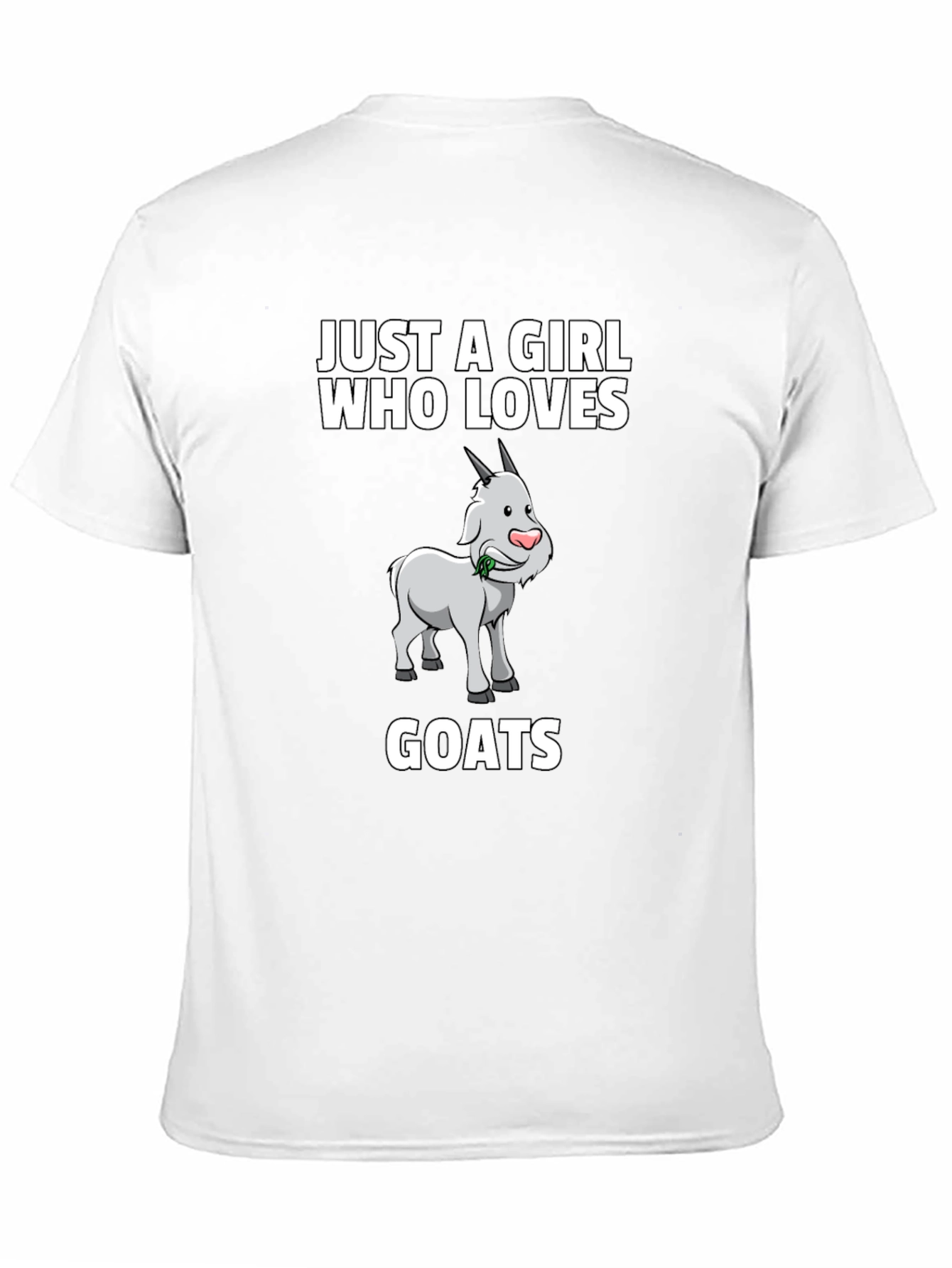 Black Just A Girl Who Loves Goats T-Shirt view 11