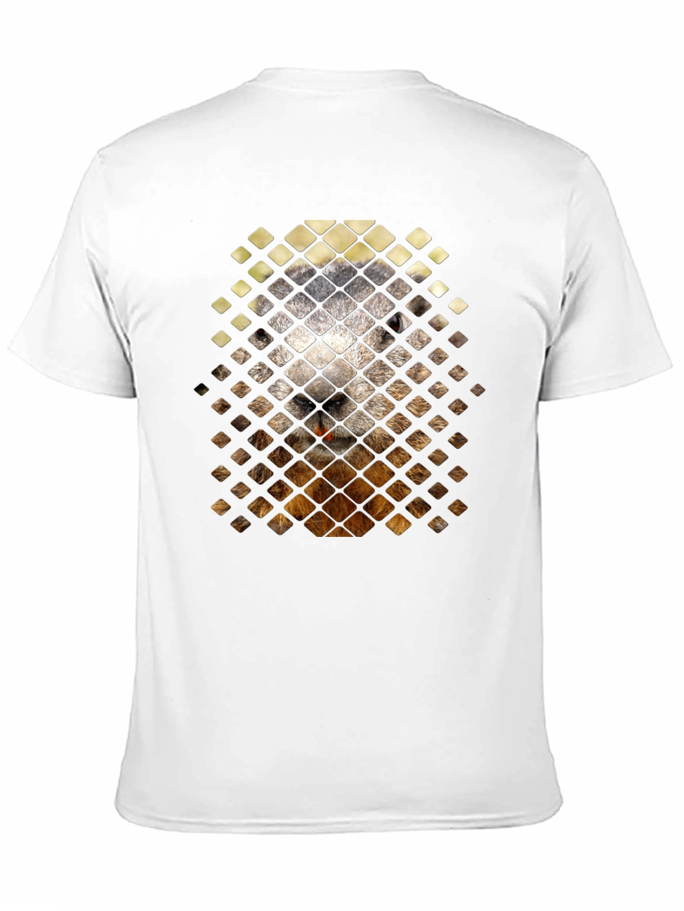 Black Groundhog Grid Tee - Unique Animal Graphic T-Shirt view 11