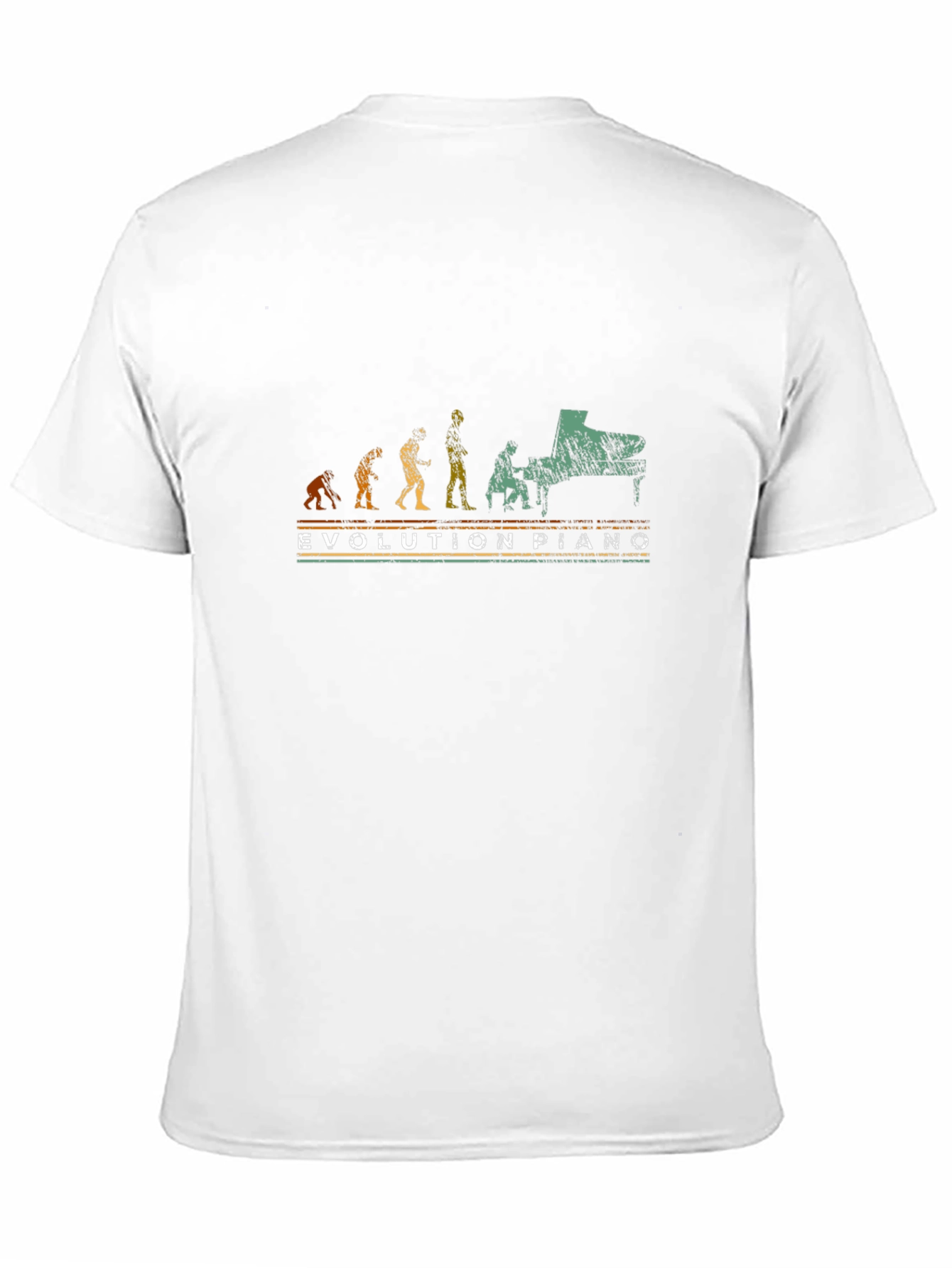 Black Evolution Piano T-Shirt - Musician's Tee view 11