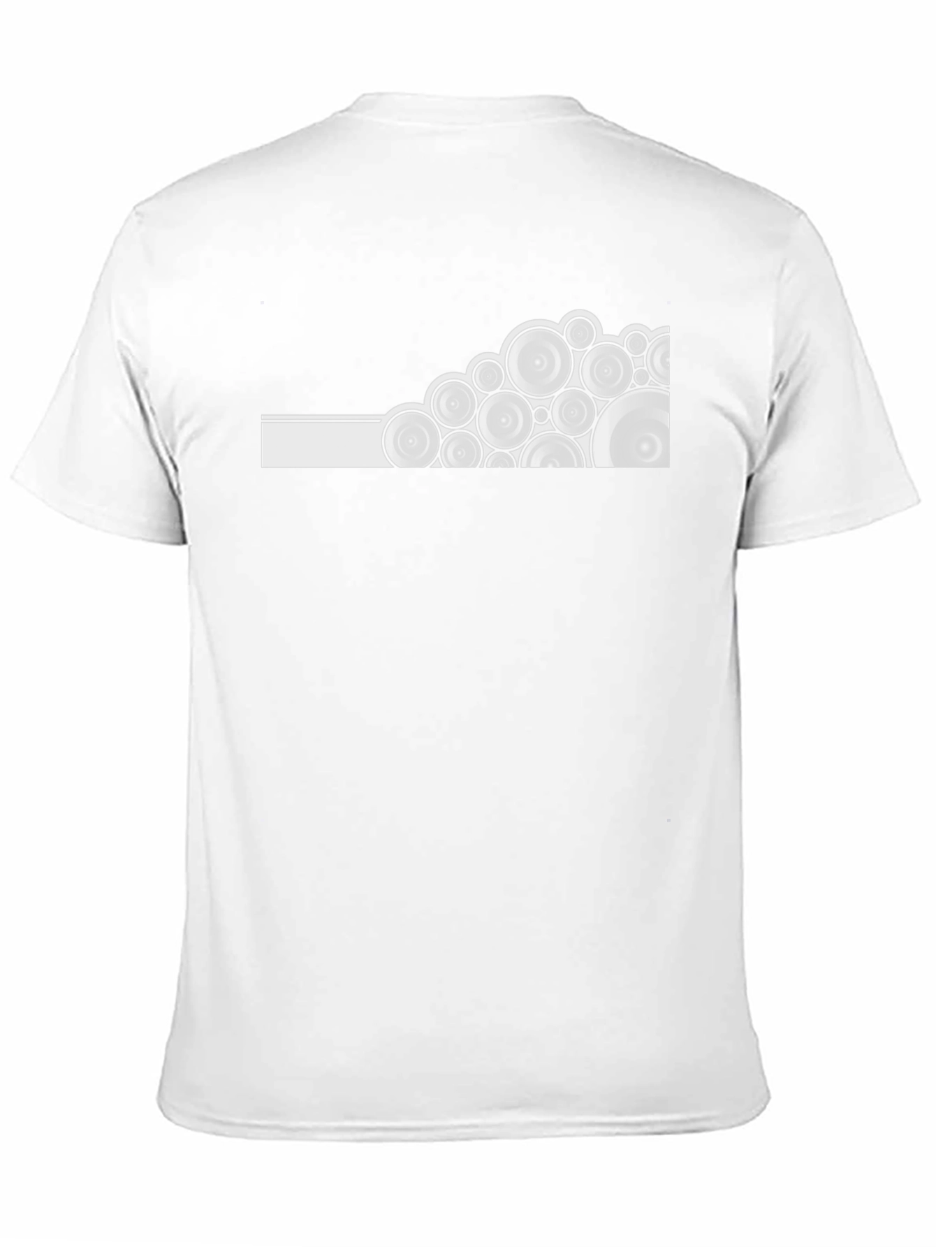 Black Modern Geometric Circles Black T-Shirt view 11