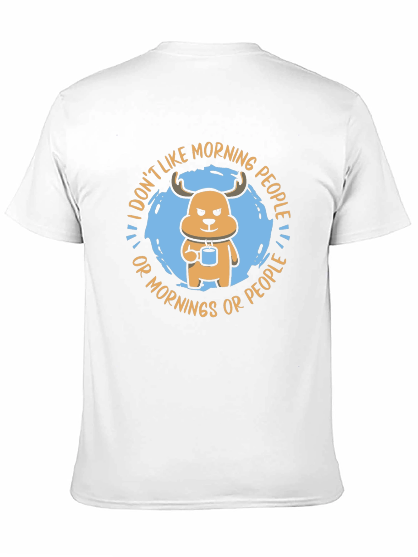Black Funny I Don't Like Morning People Graphic T-Shirt view 11