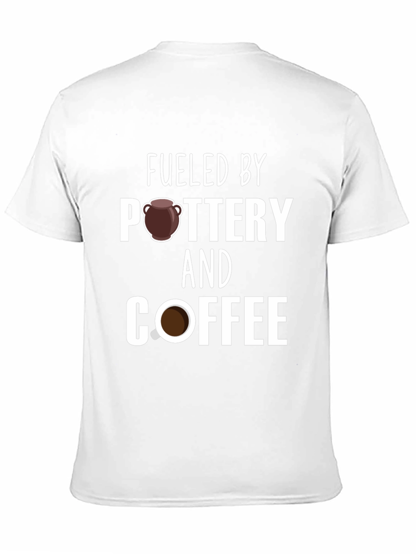 Black Fueled by Pottery and Coffee T-Shirt view 11