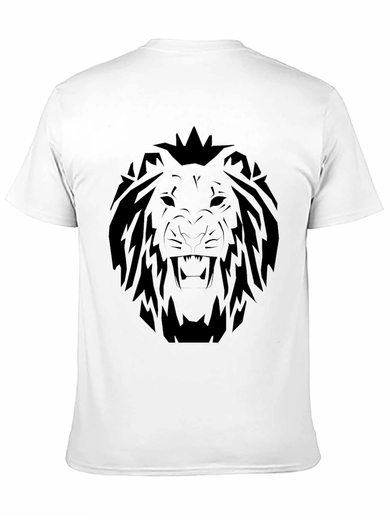 Black Lion Graphic Print Black T-Shirt view 11