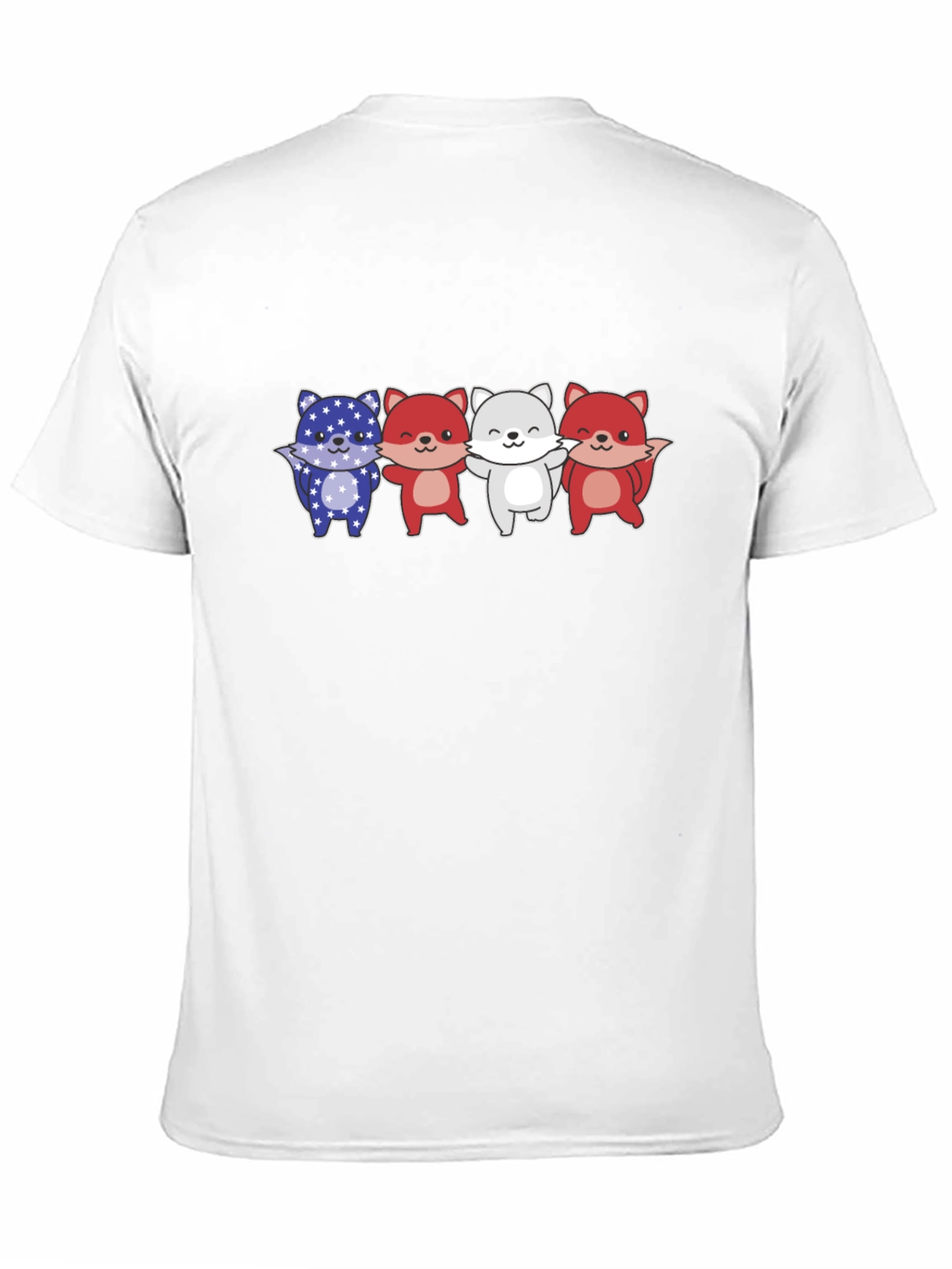 Black Patriotic Fox T-Shirt - USA Animal Design view 11