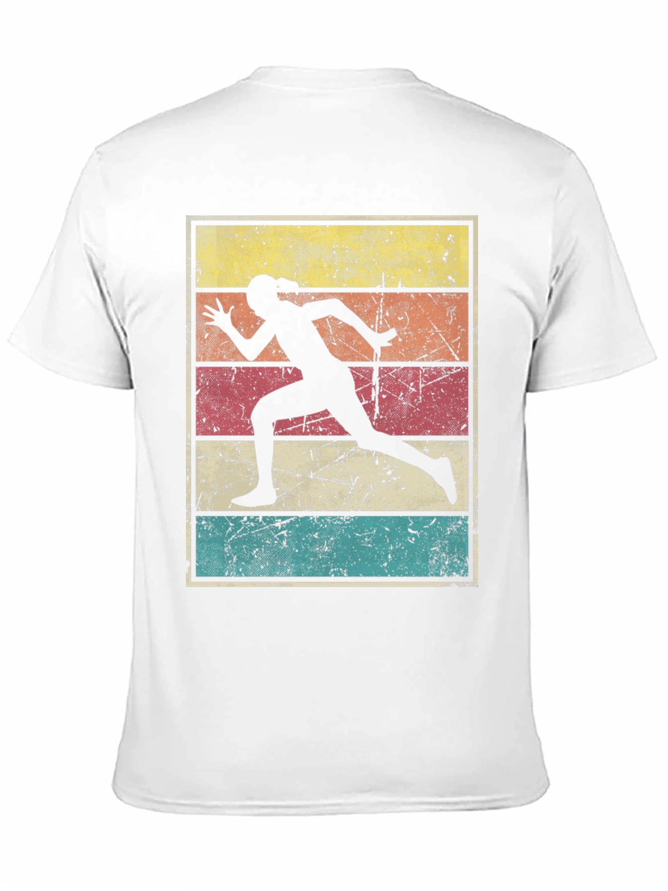 Black Retro Runner T-Shirt | Vintage Style Athletics Tee view 11